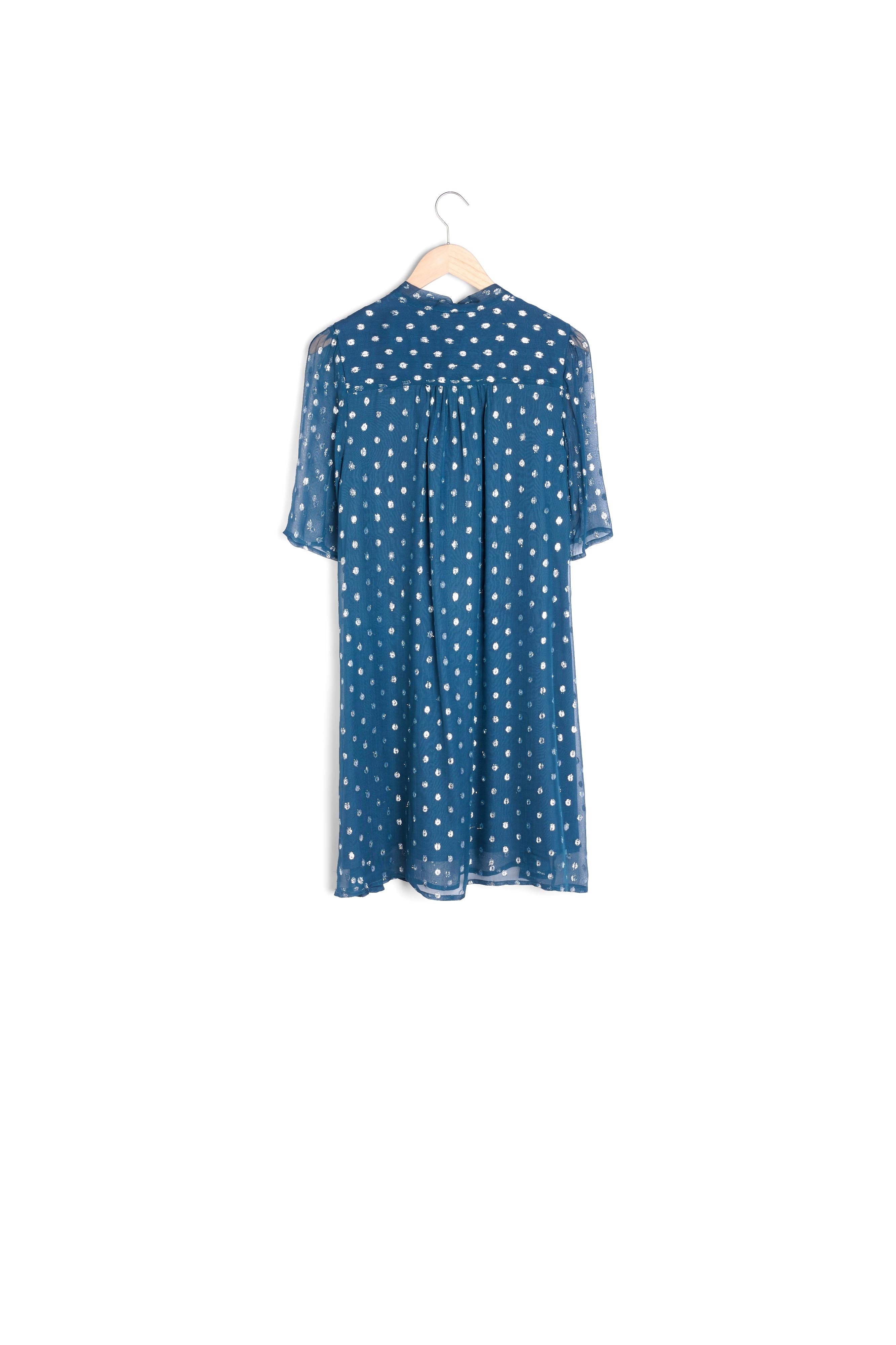 Robe à pois col lavallière Odette Faume - seconde main
