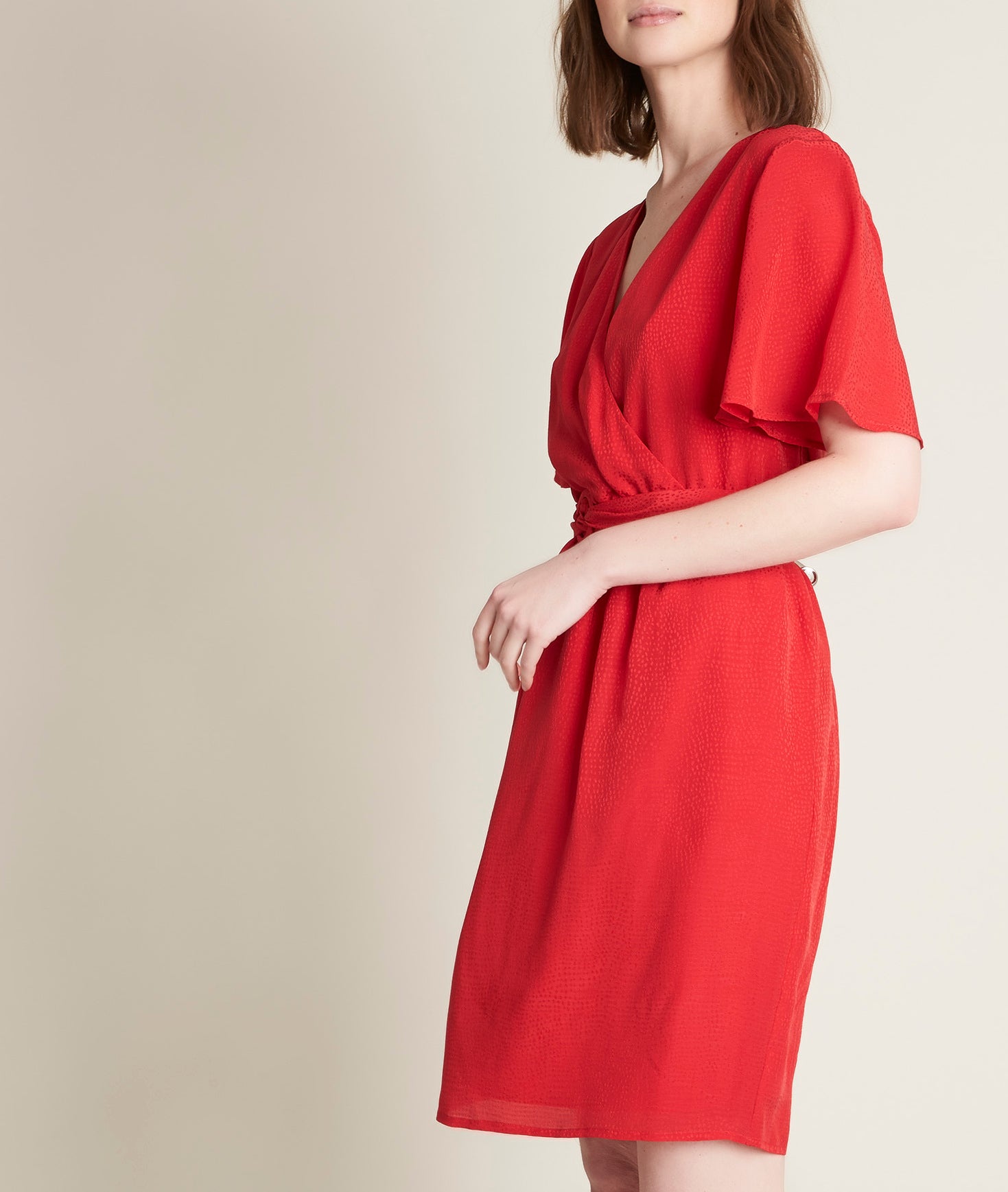 Robe en soie jacquard Carly Faume - seconde main