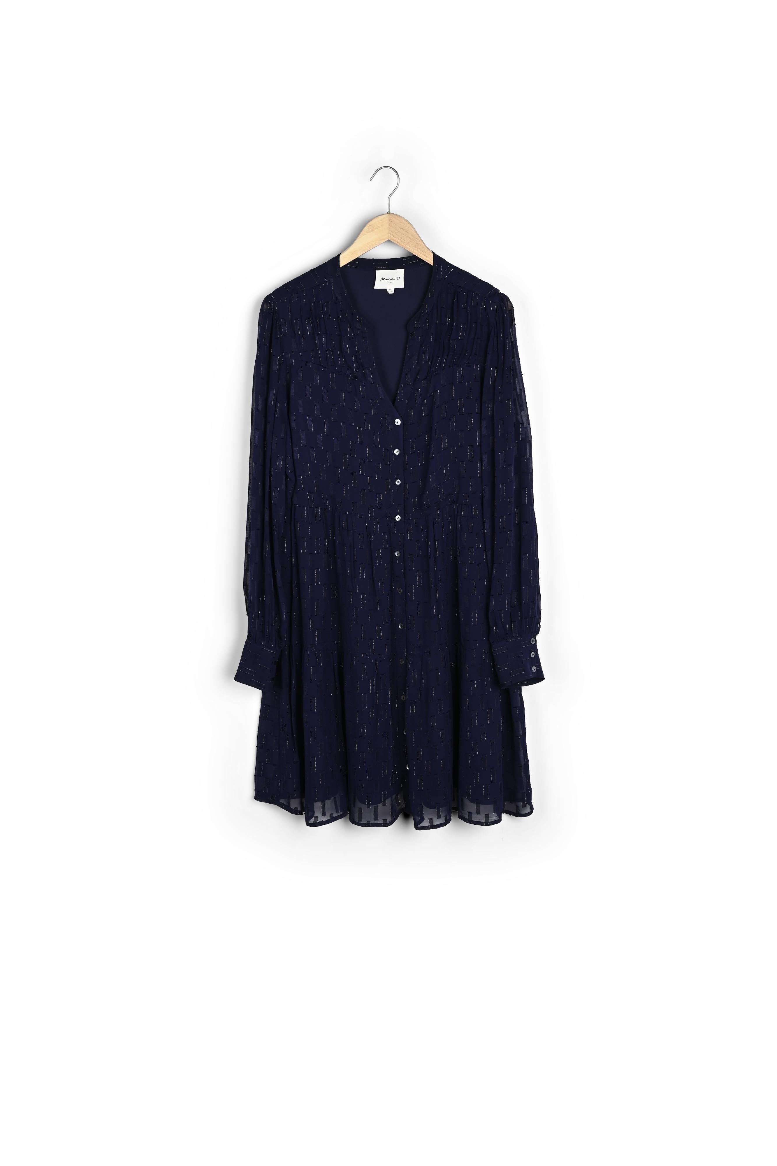 Robe marine à lurex Cassandra Faume - seconde main