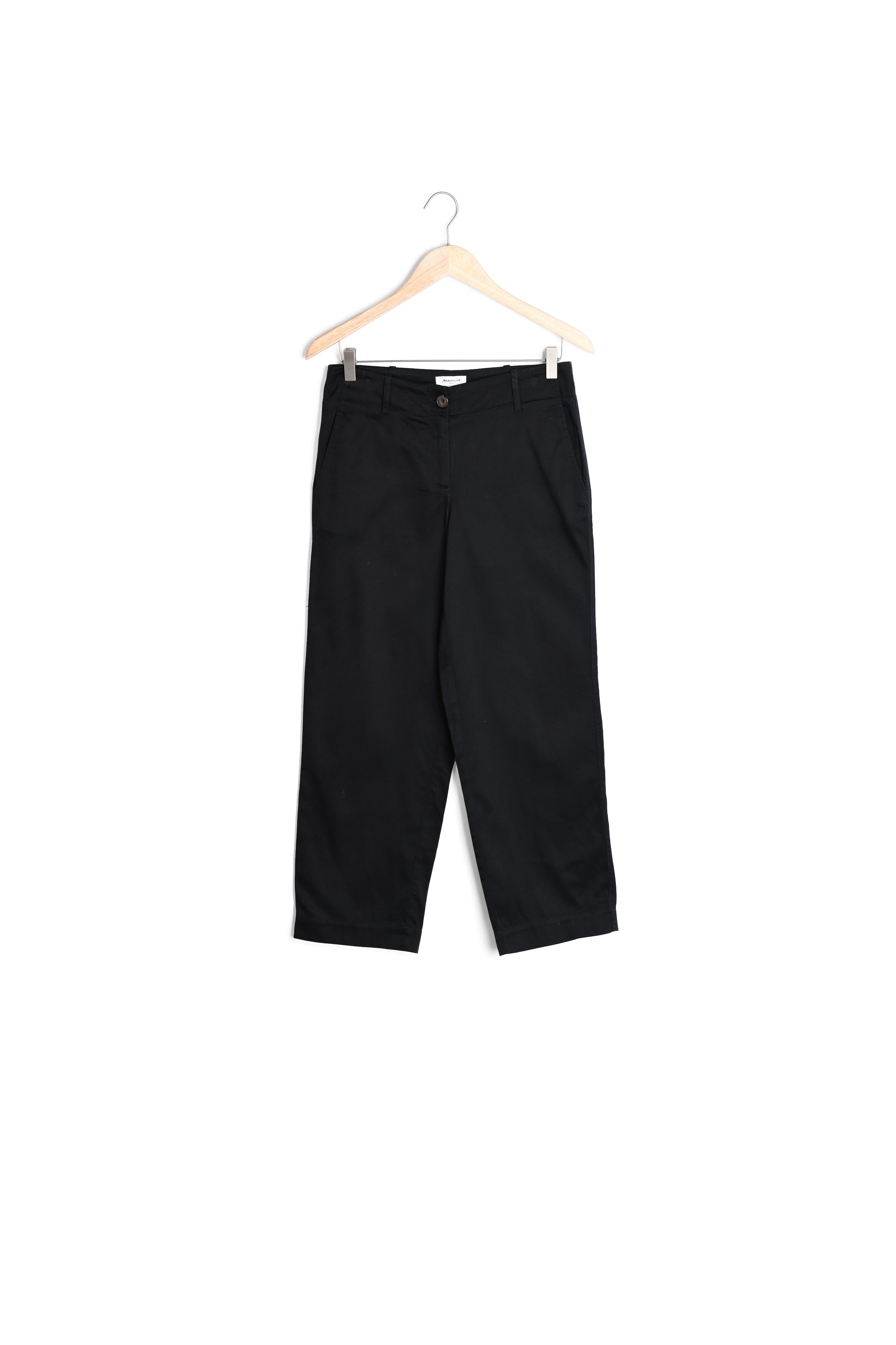 Pantalon droit et court en coton noir Tresor Faume - seconde main
