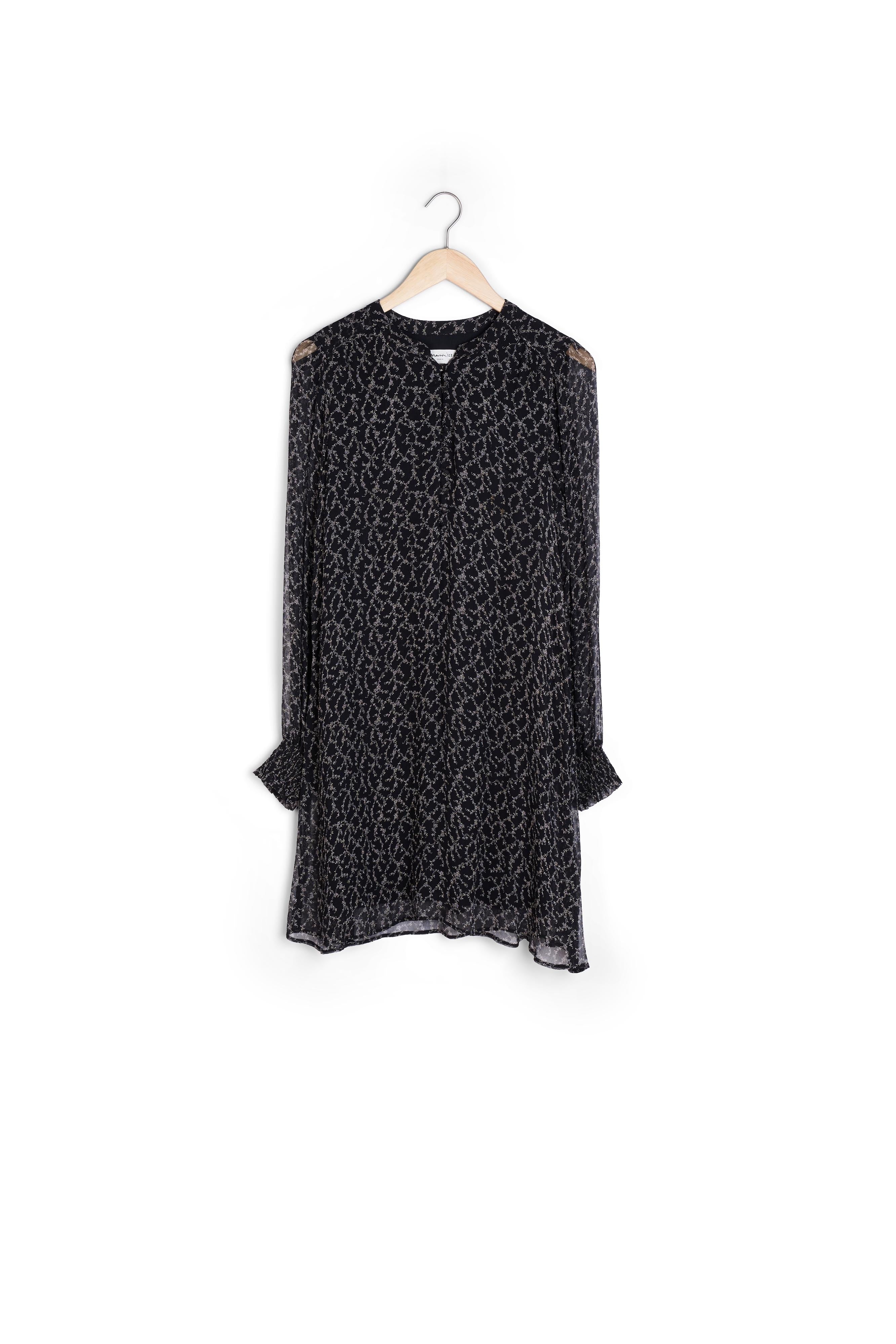 Robe courte imprimée noir et blanc Sam Faume - seconde main