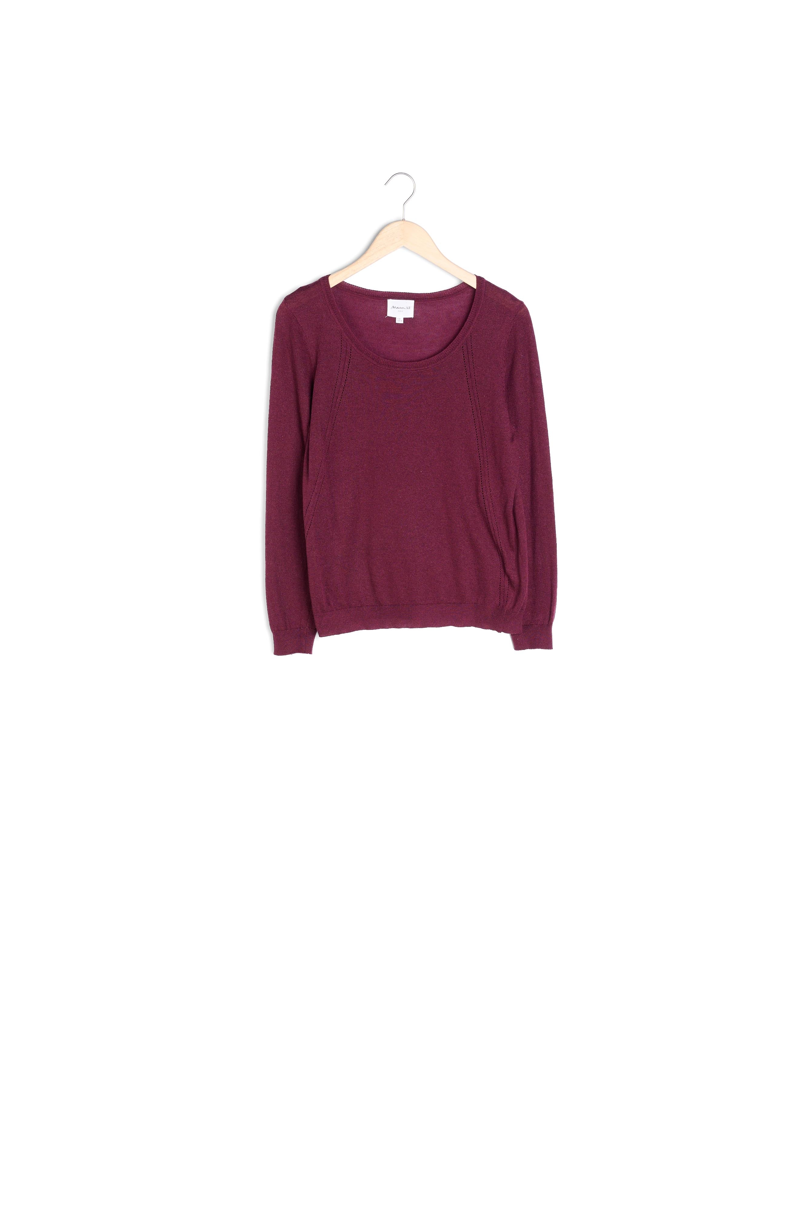 Pull en maille fine bordeaux Tommy Faume - seconde main