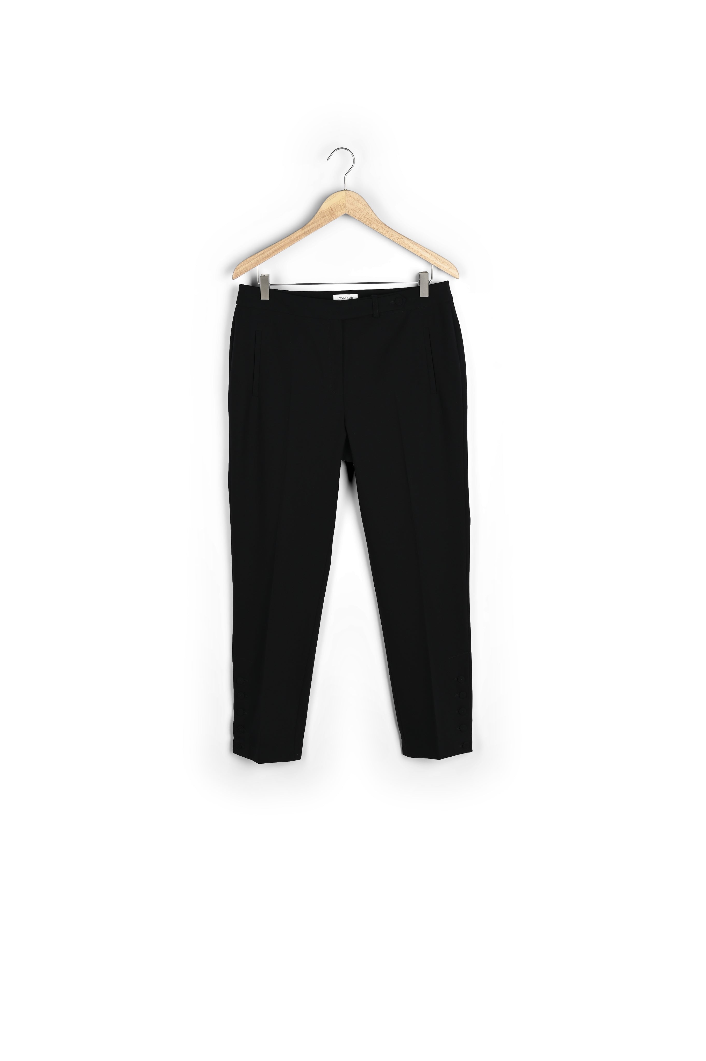 Pantalon noir cigarette en microfibre Ernesto Faume - seconde main