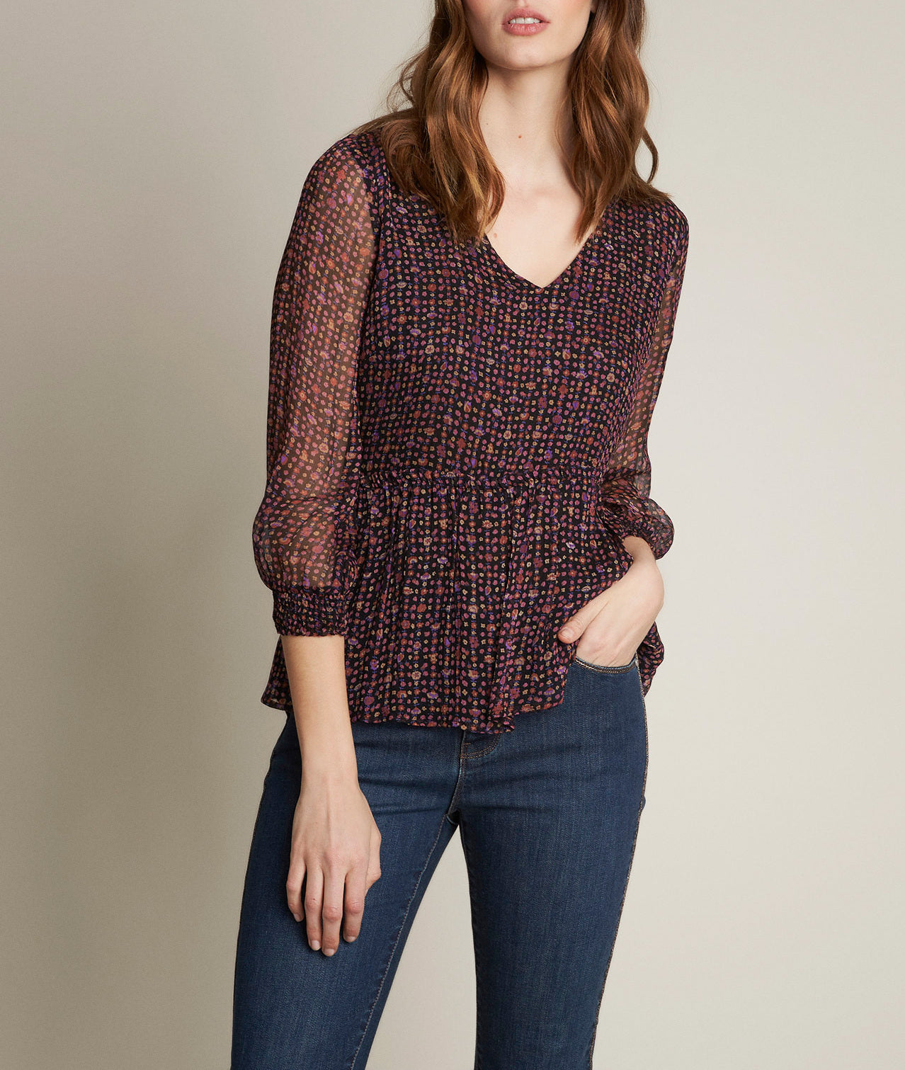Blouse imprimée Esmée Faume - seconde main