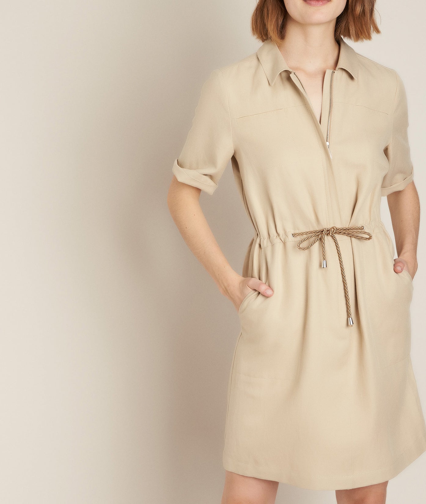 Robe en Lyocell et lin ceinturée Camilla Faume - seconde main