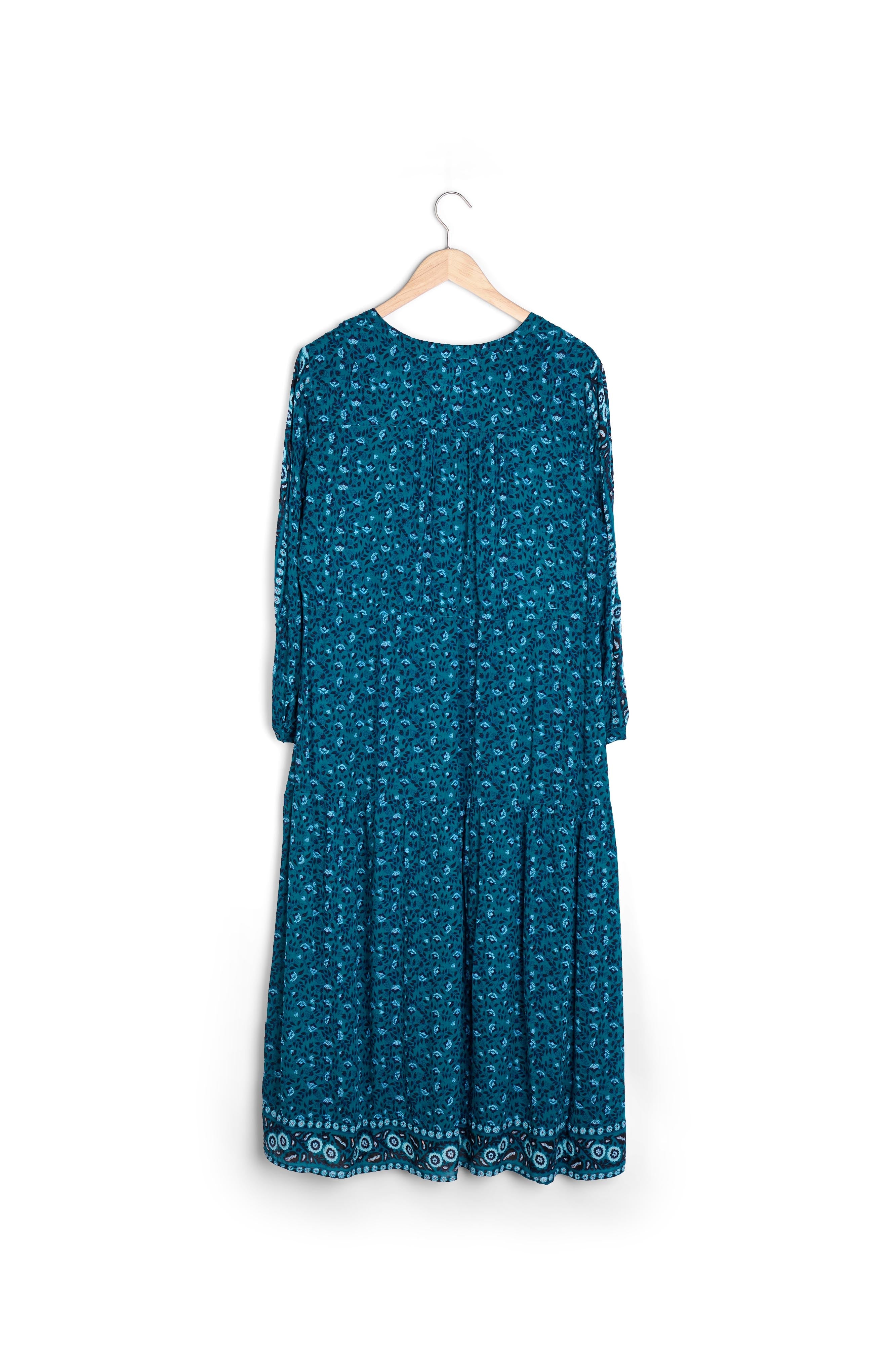 Robe longue imprimée vert Ness Faume - seconde main