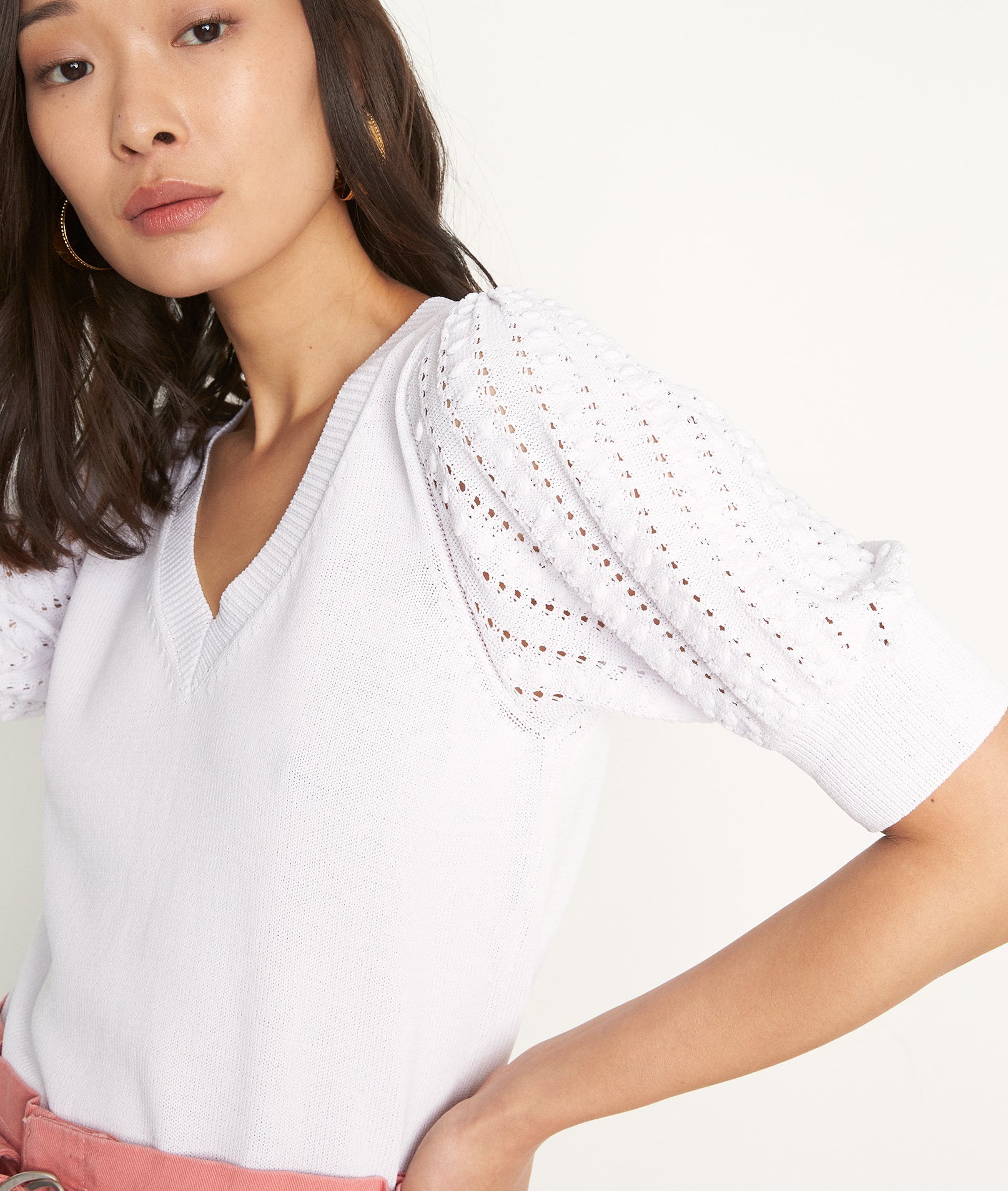 Pull à manches courtes blanc Phoenix Faume - seconde main