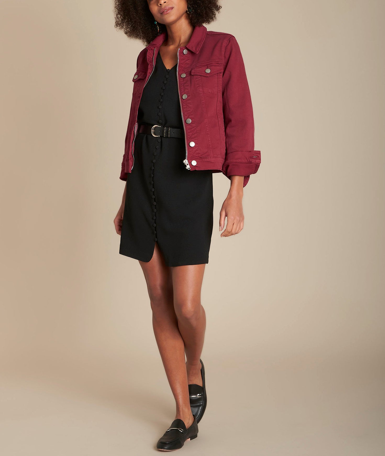 Robe noire à boutons recouverts Isaure Faume - seconde main