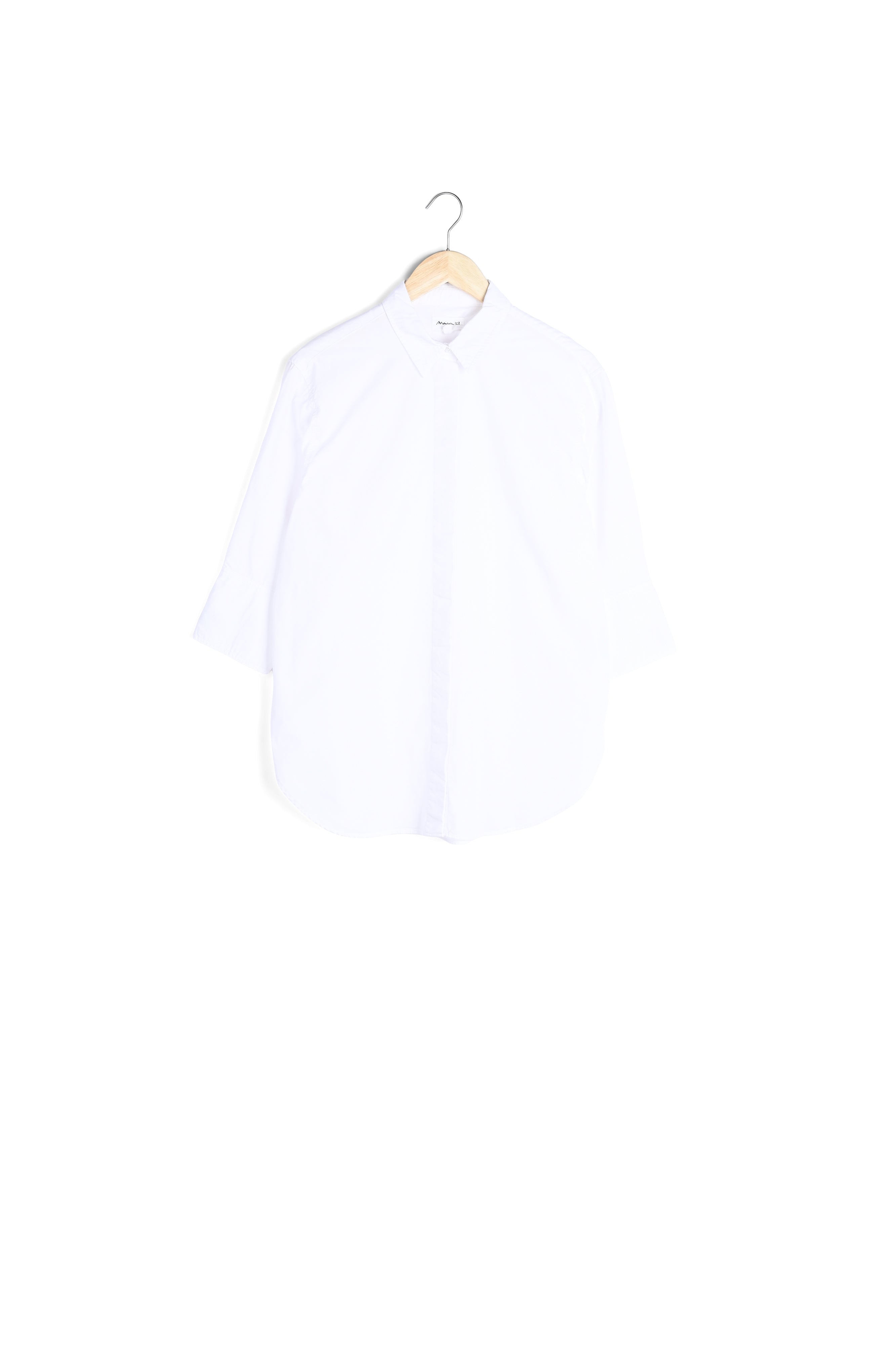 Chemise longue en coton bio blanche Adoline Faume - seconde main