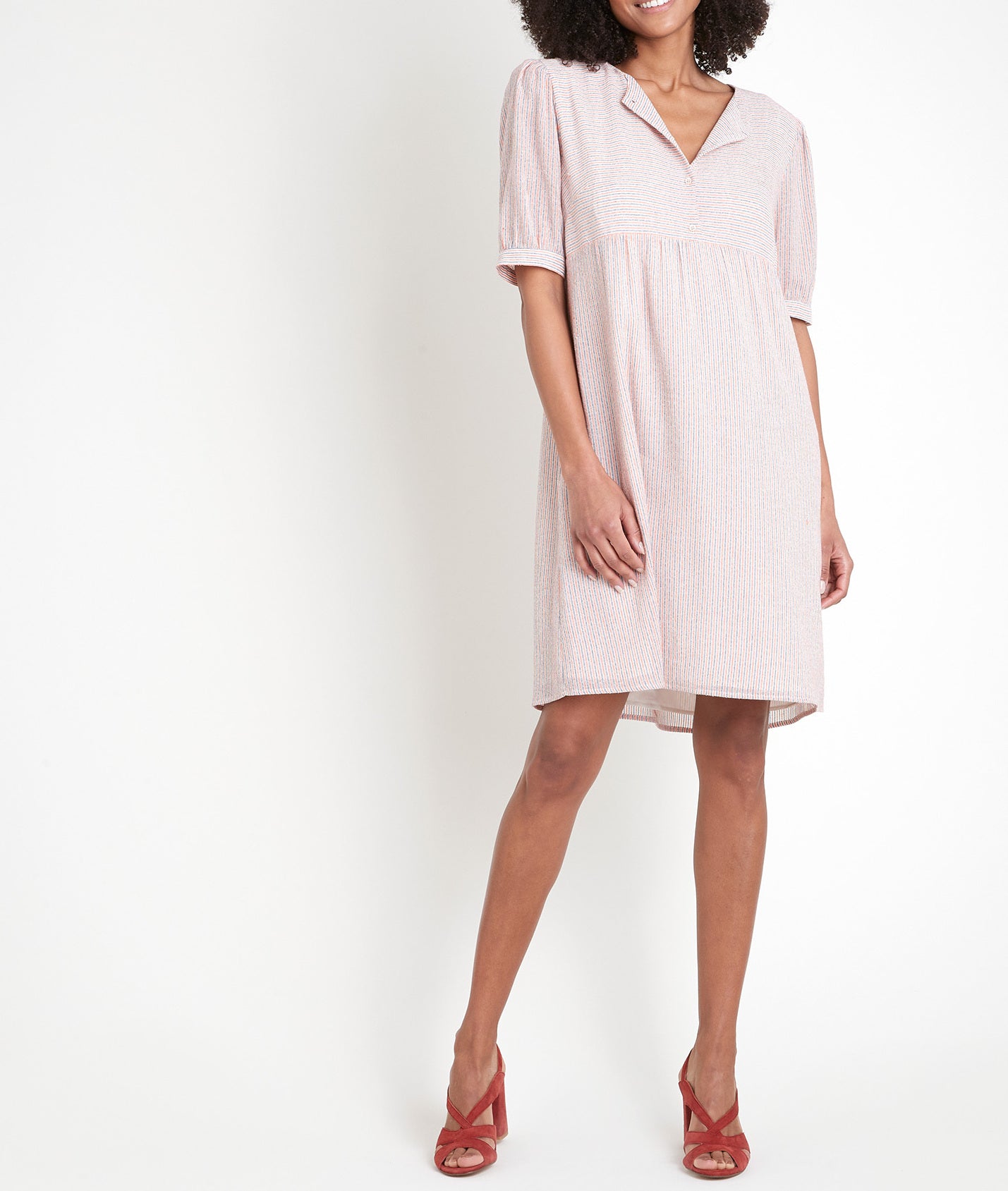 Robe rayée rose Louve Faume - seconde main