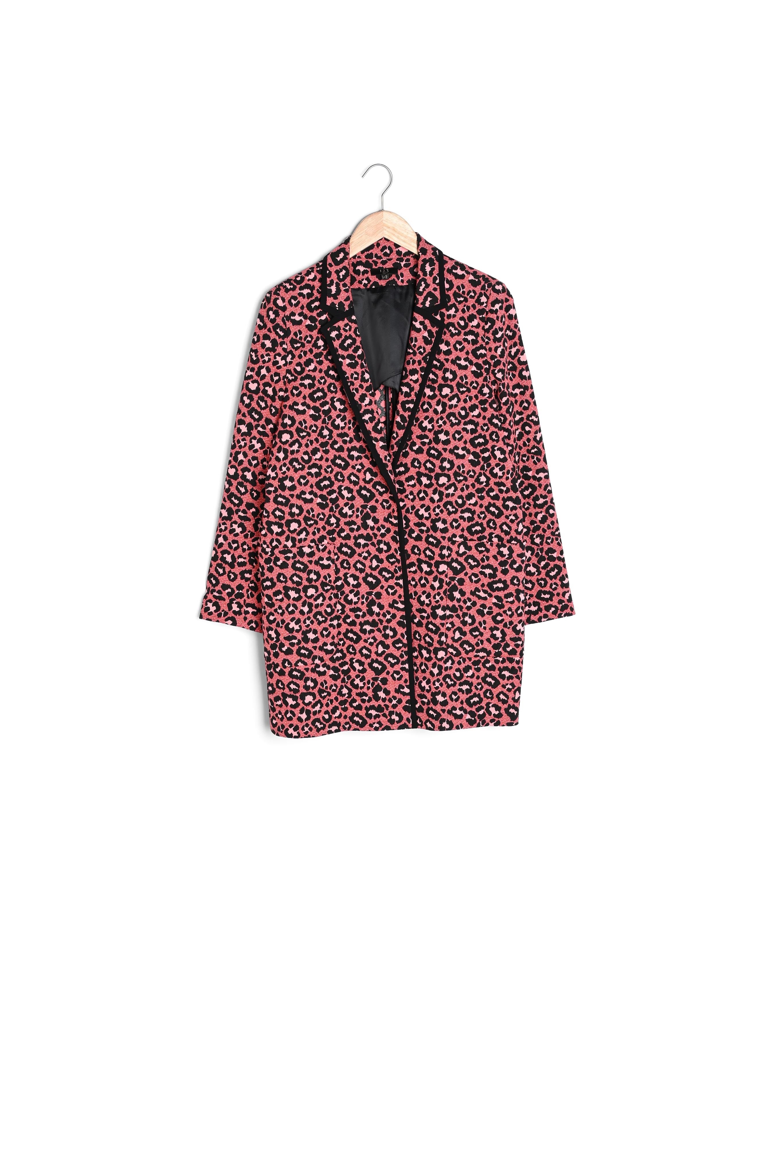 Manteau corail imprimé animalier Donna Faume - seconde main