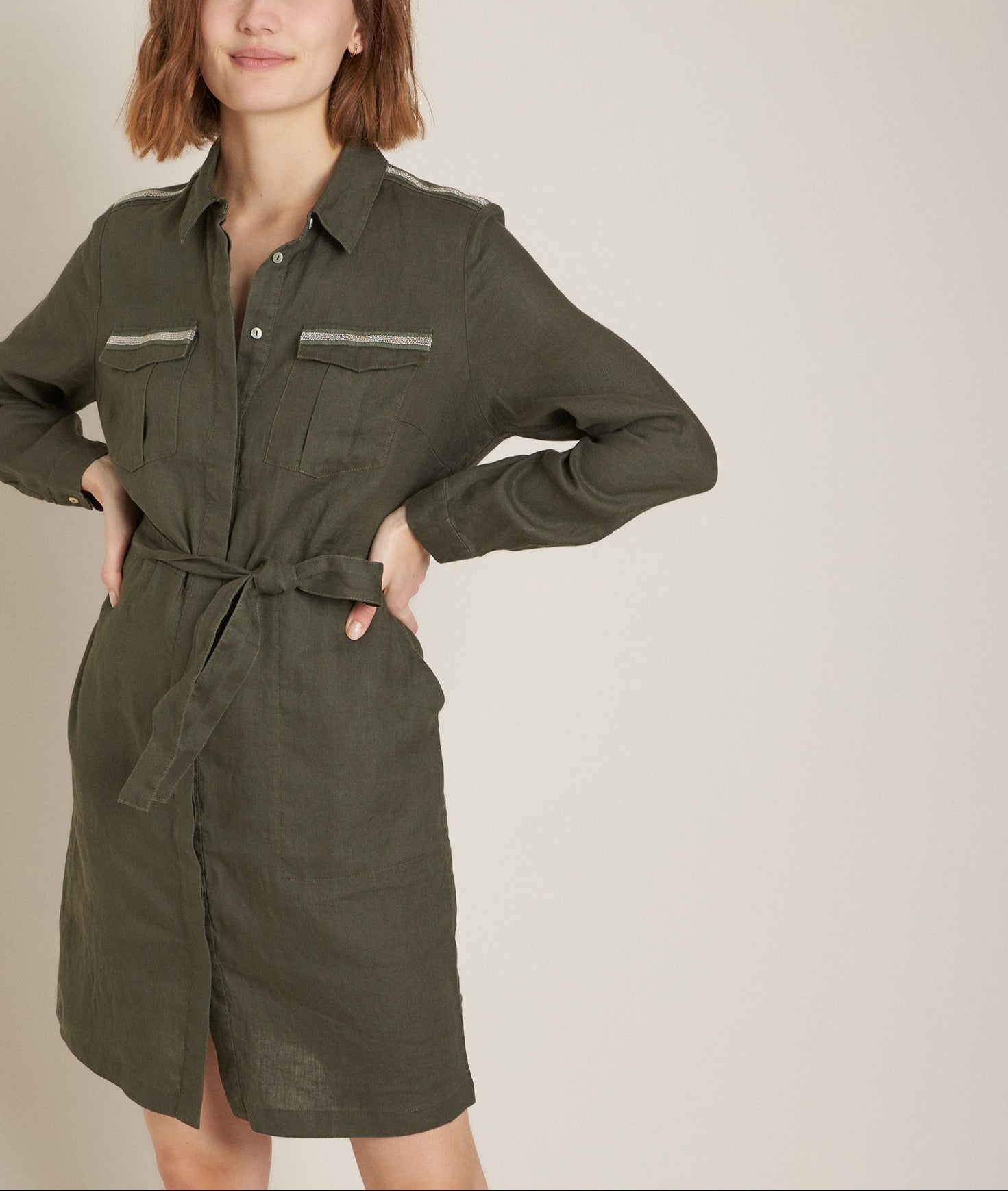 Robe en lin ceinturée Caline Faume - seconde main