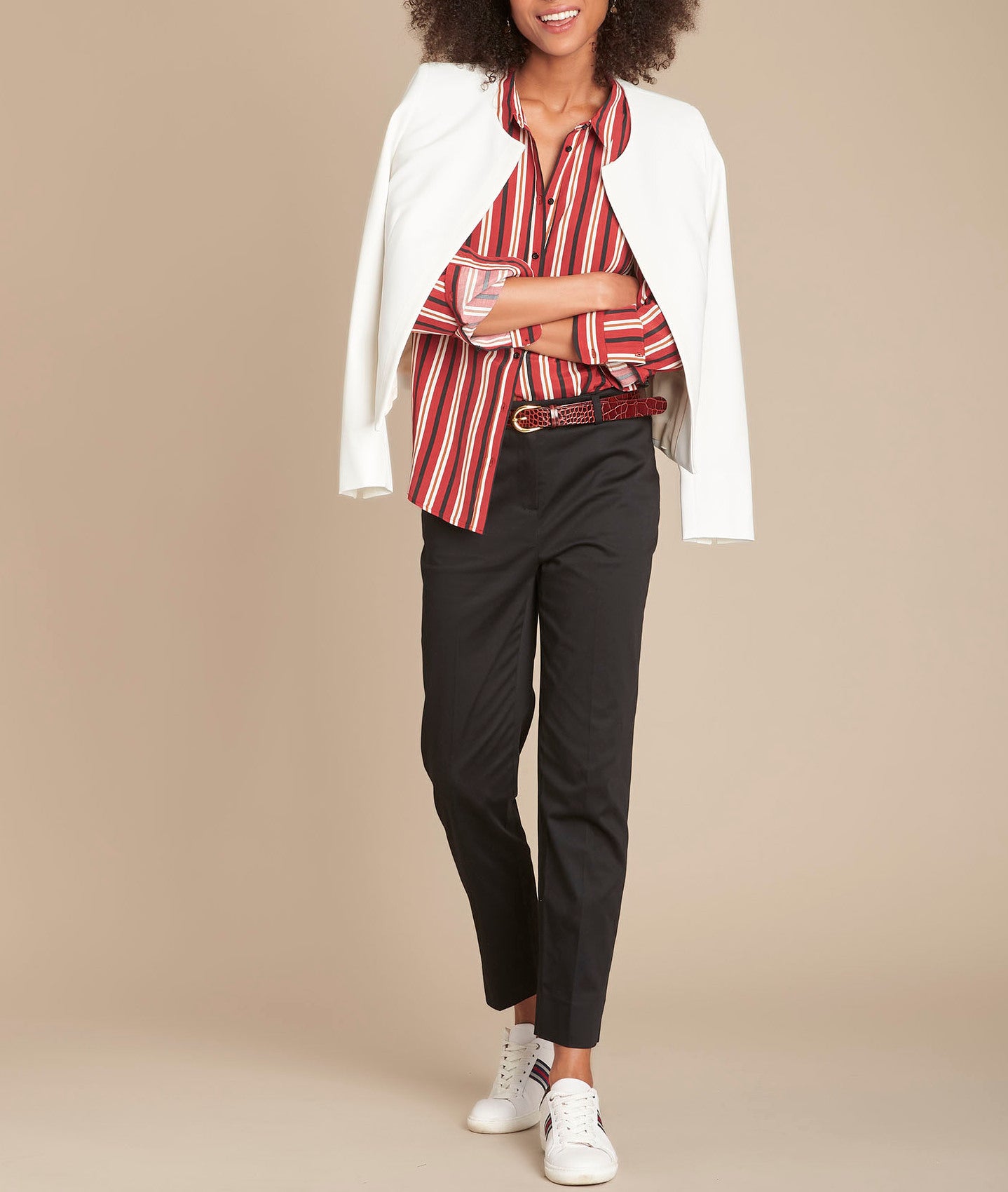 Chemise rouge rayée Minsk Faume - seconde main