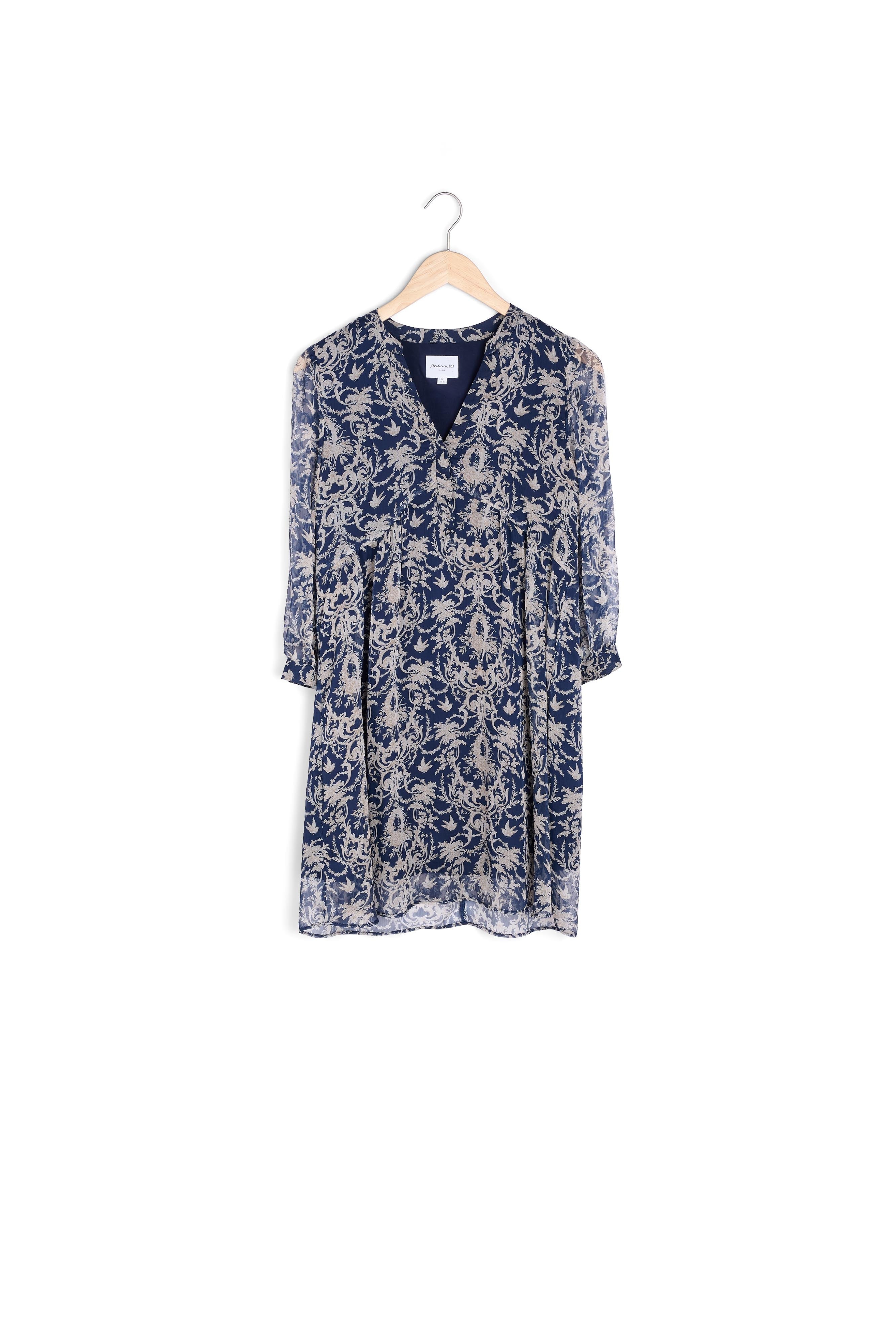 Robe marine imprimée Calypso Faume - seconde main