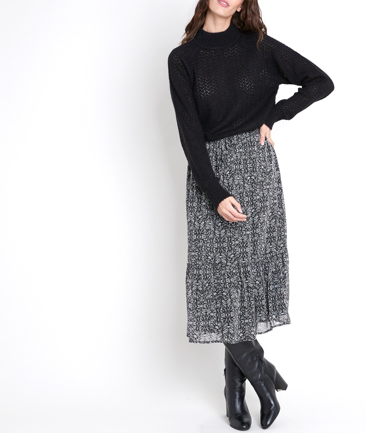 Jupe longue imprimée Gao Faume - seconde main