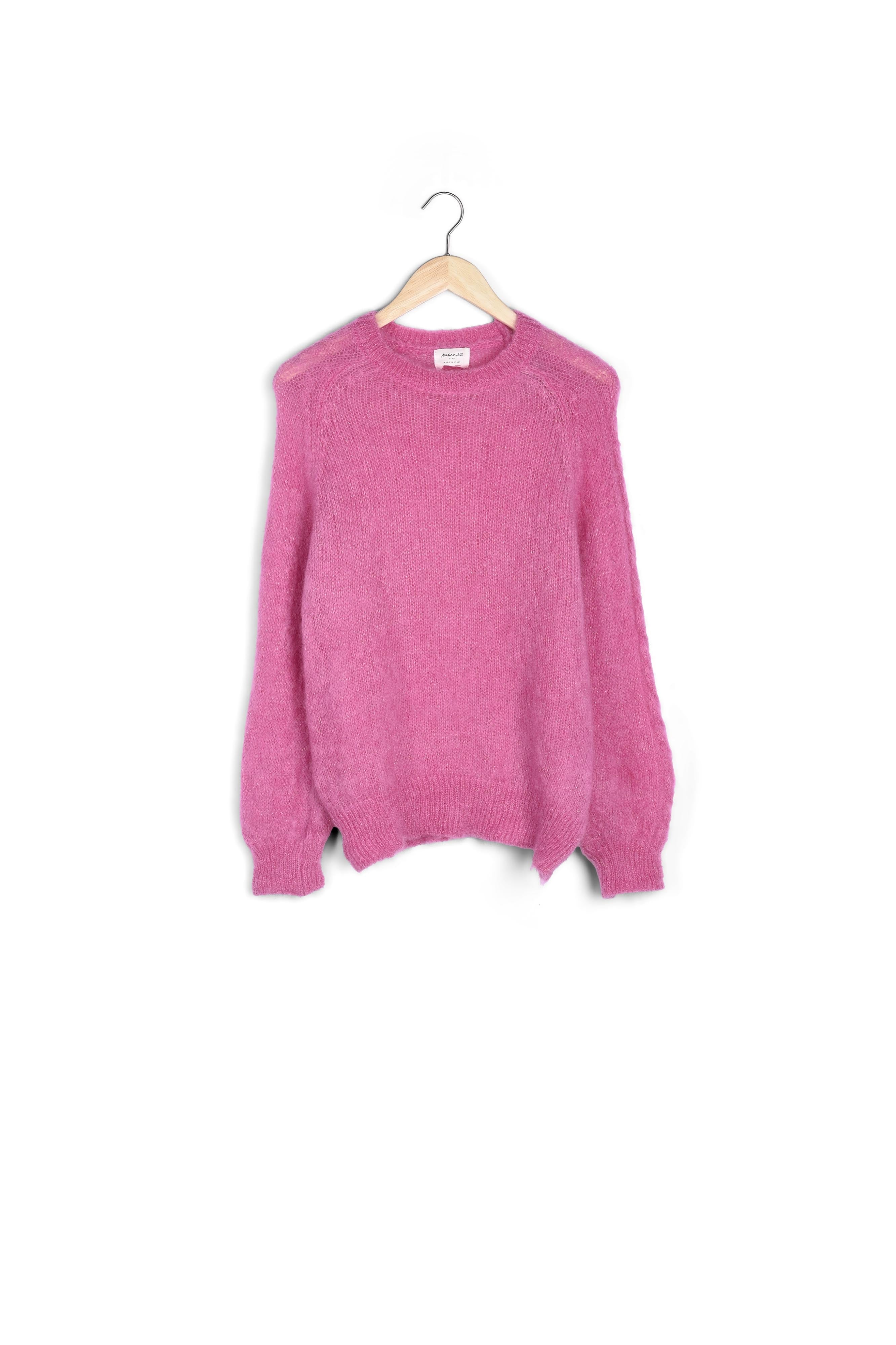 Pull oversize en mohair rose bonbon Tasha Faume - seconde main