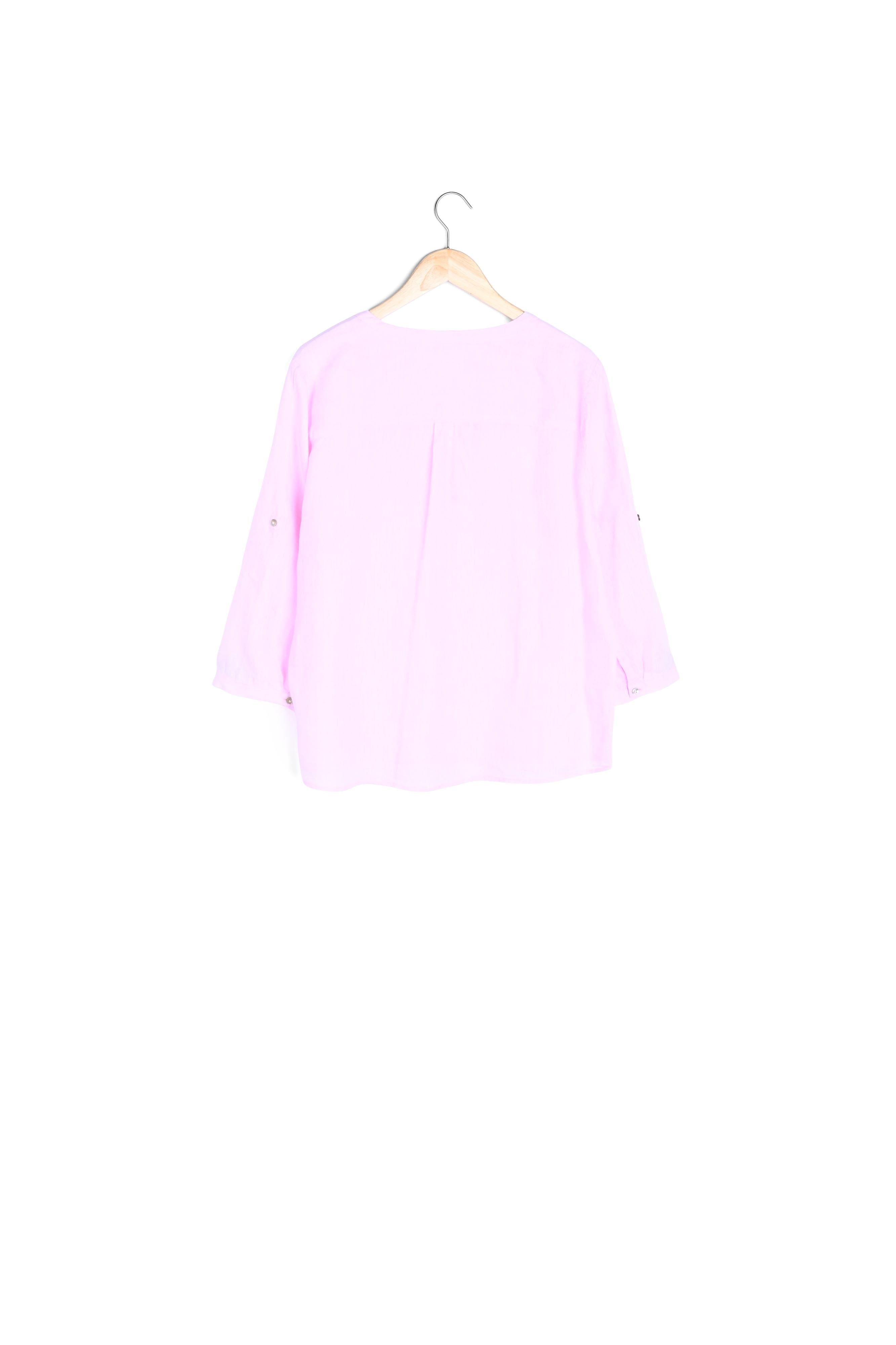 Blouse en lin rose poudré Roma Faume - seconde main