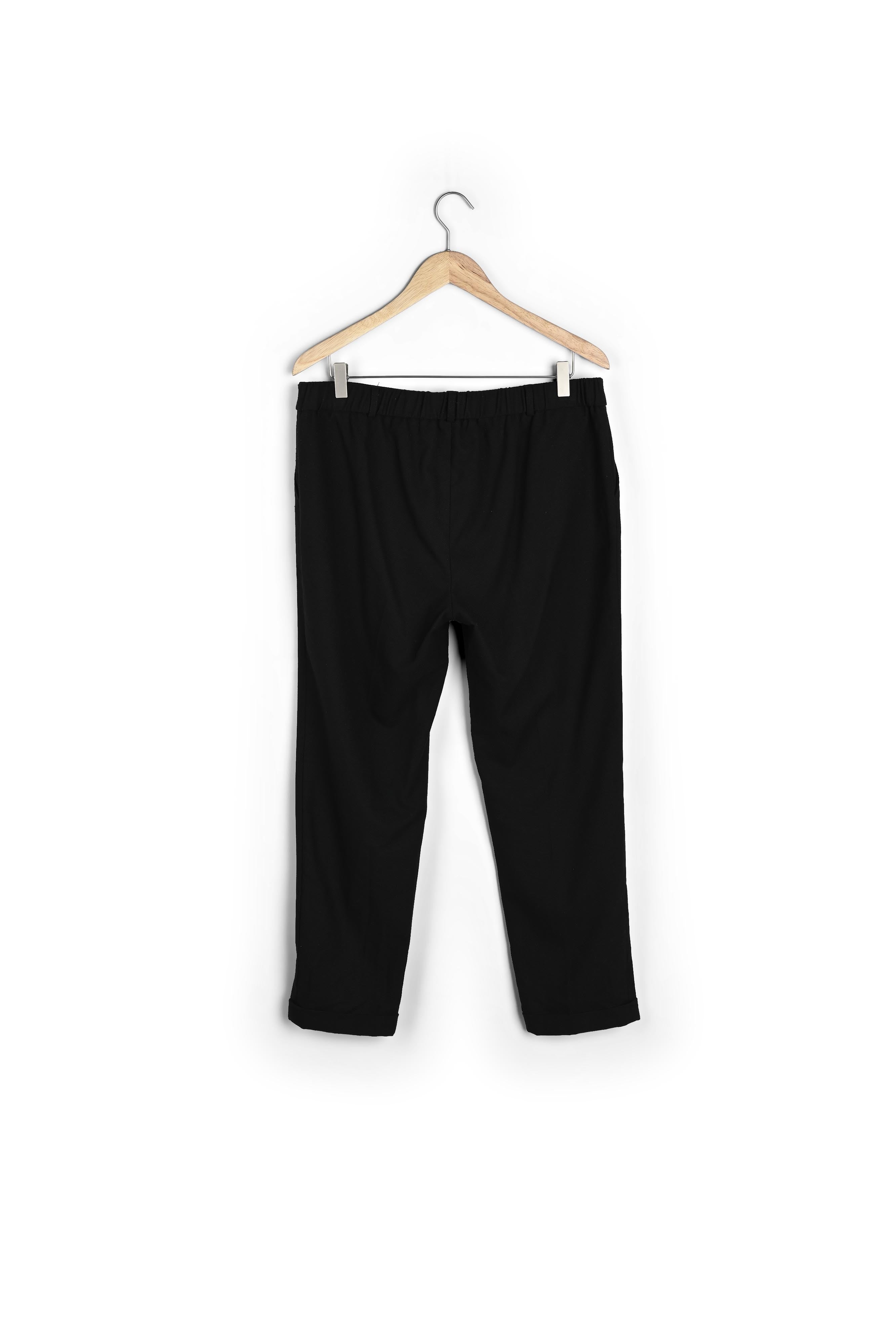 Pantalon cigarette piqué noir Felix Faume - seconde main