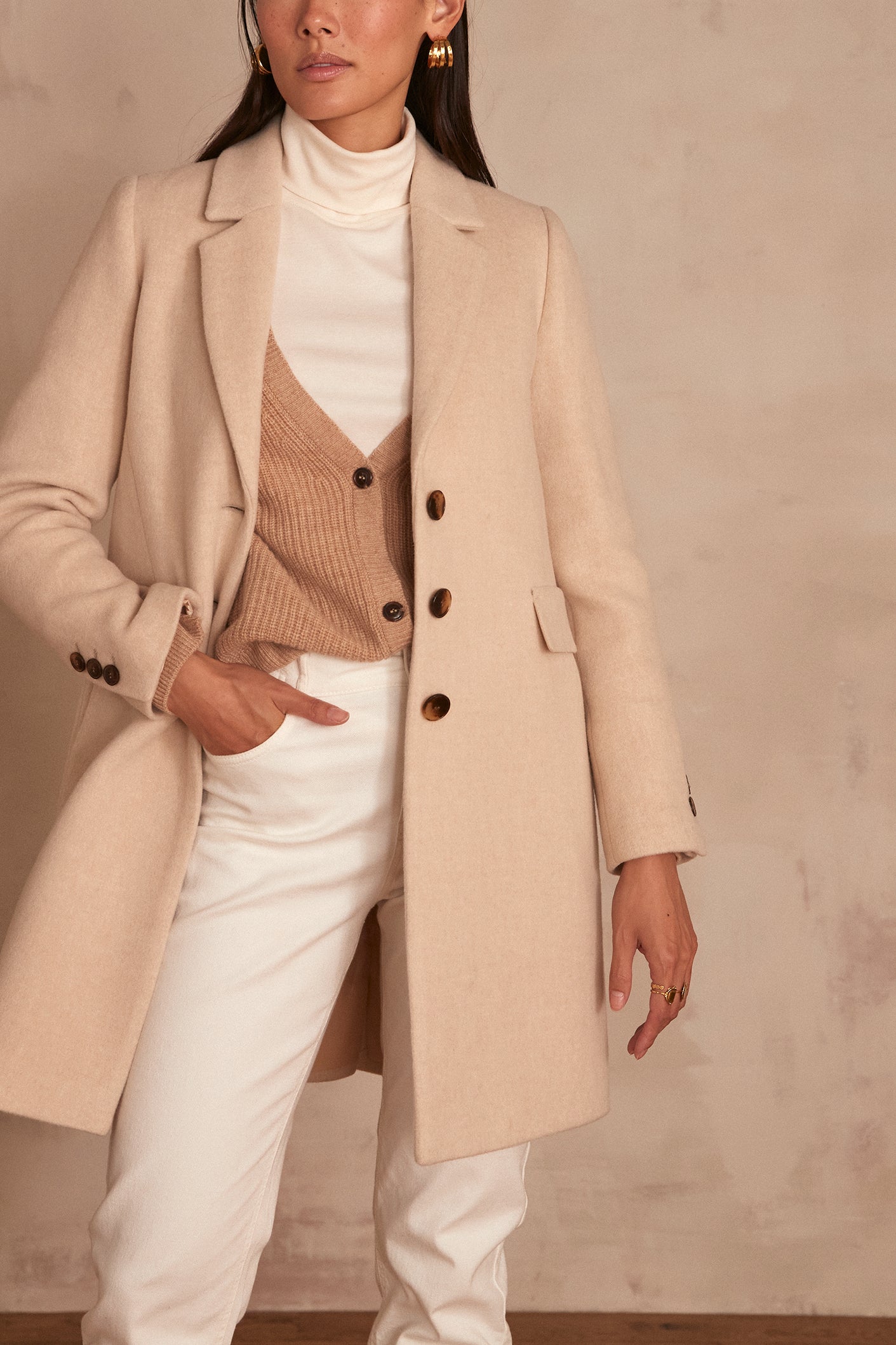 Manteau droit PLUME Faume - seconde main
