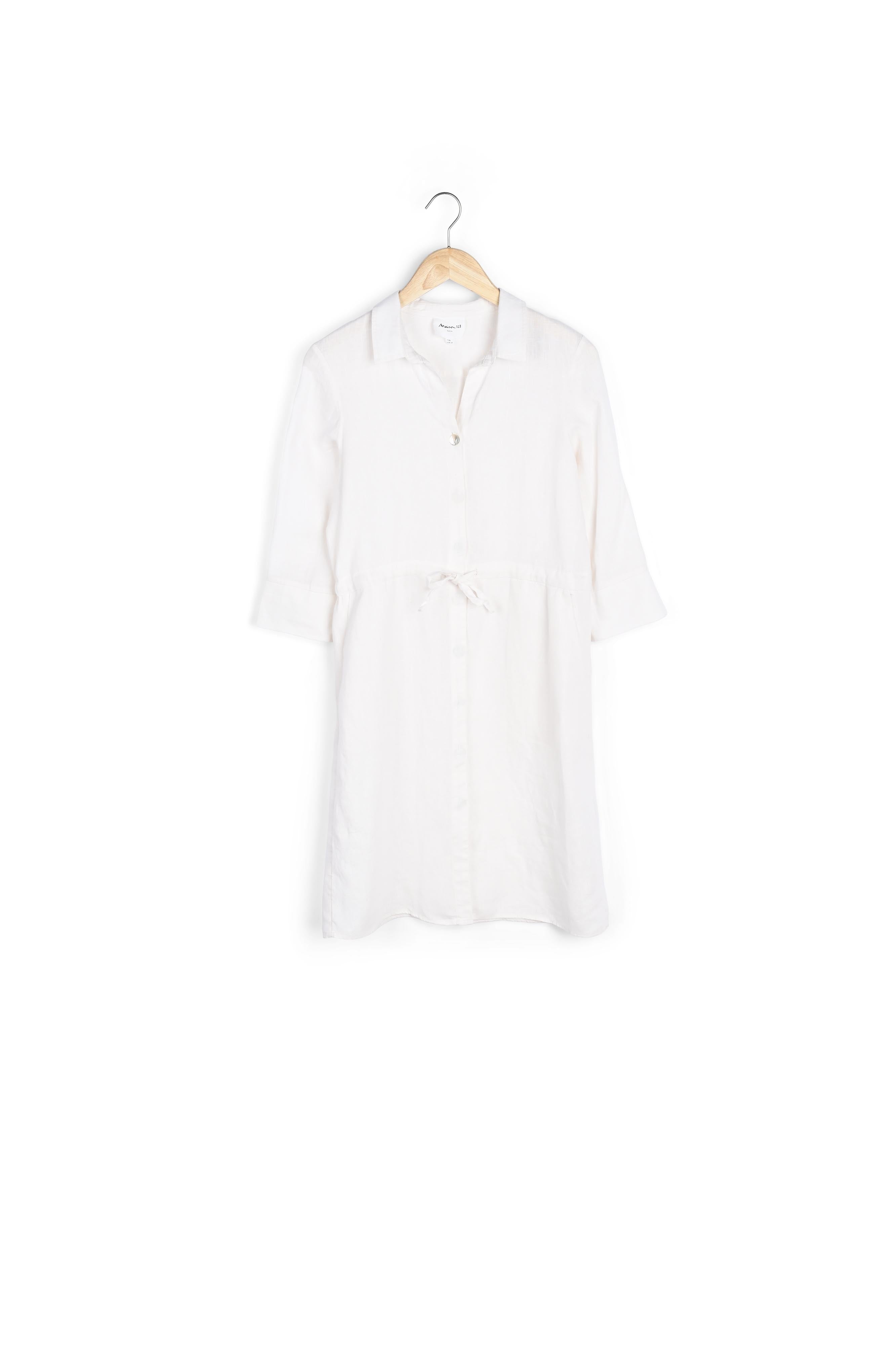 Robe chemise en lin blanche Luna Faume - seconde main