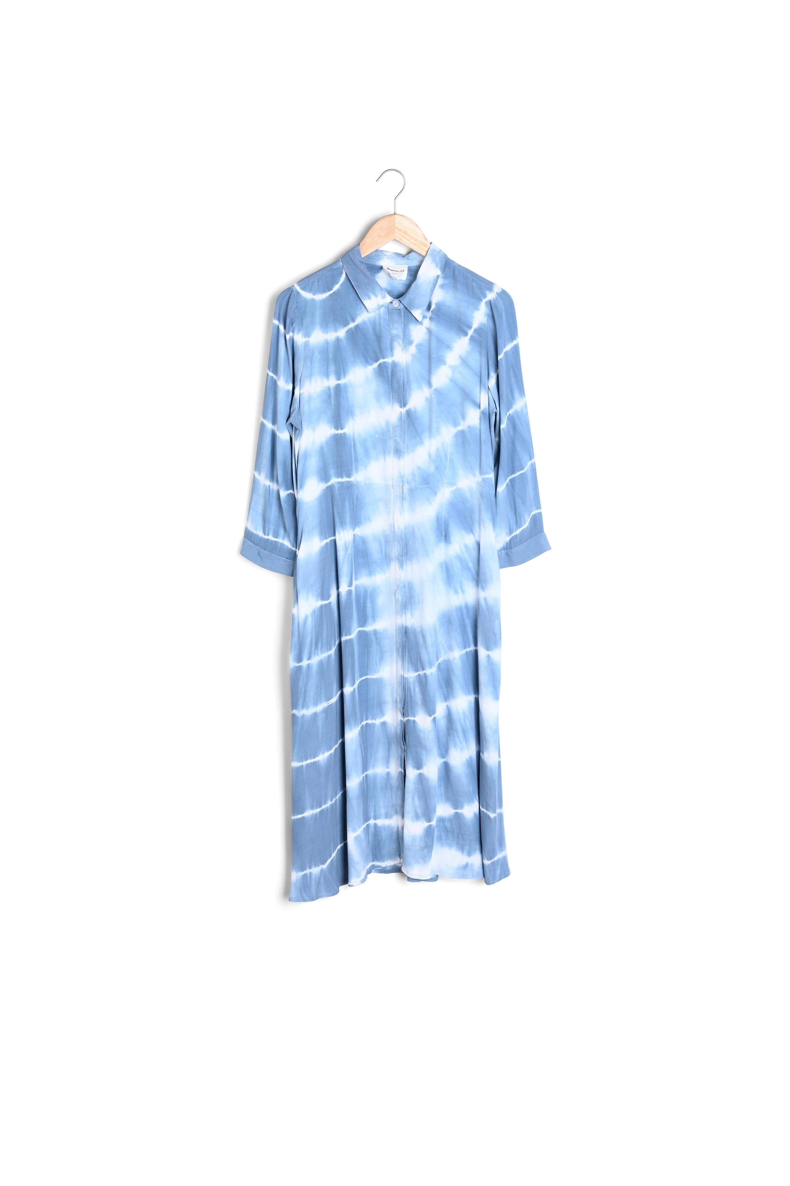 Robe chemise tie & dye bleu ciel Laurice Bis Faume - seconde main