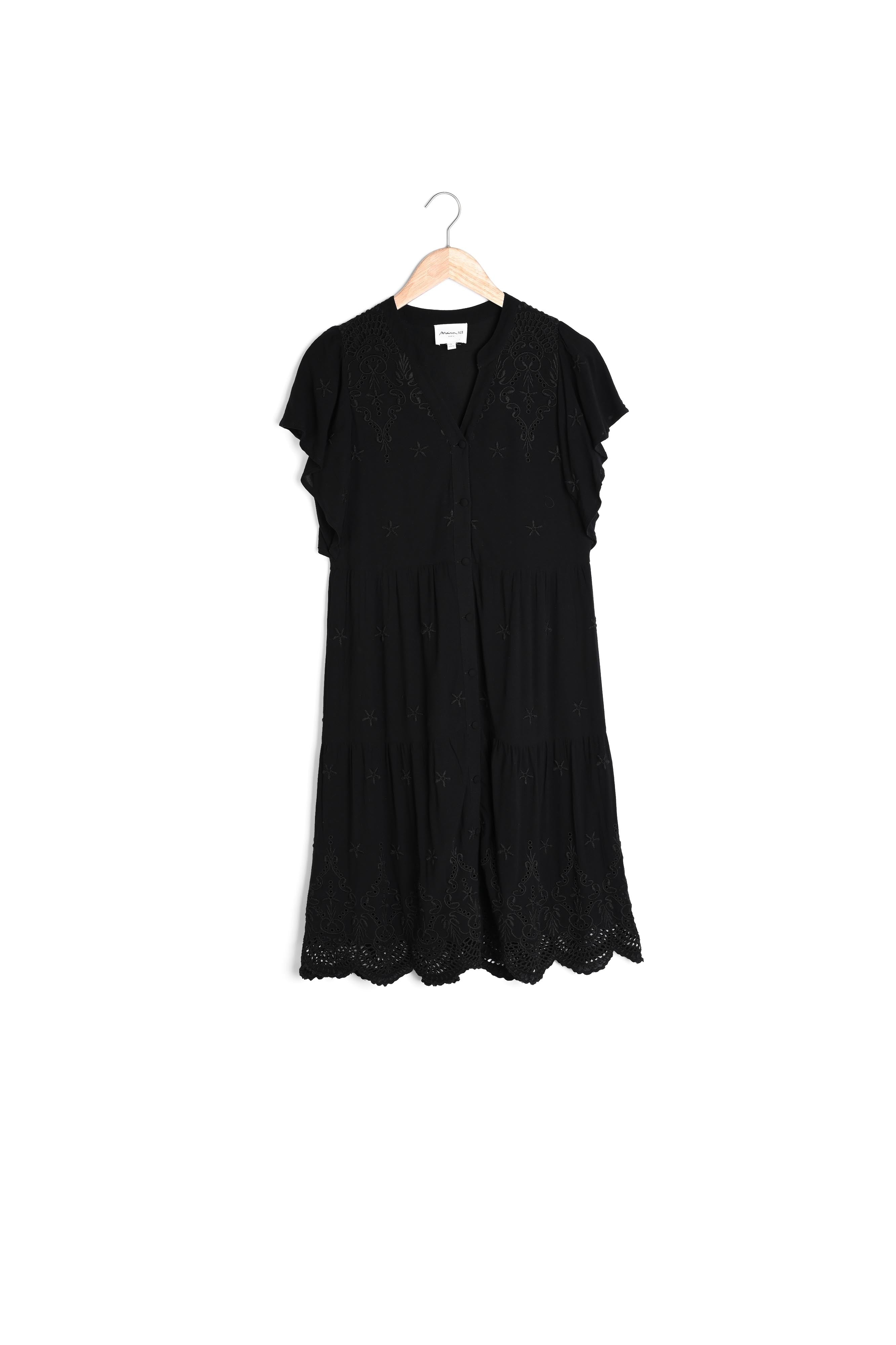 Robe brodée noire Loumea Faume - seconde main