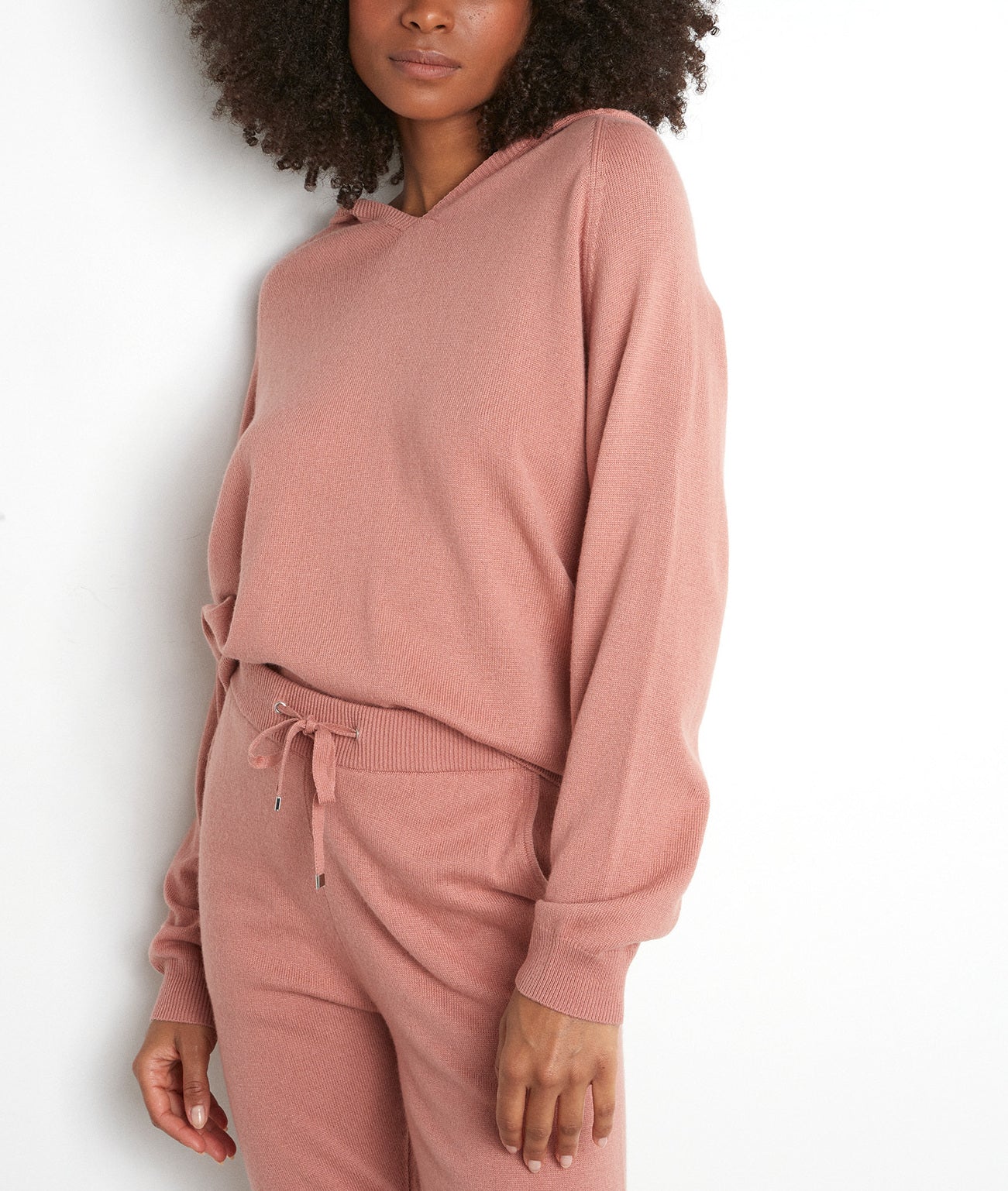 Pull en maille à capuche blush Thom Faume - seconde main