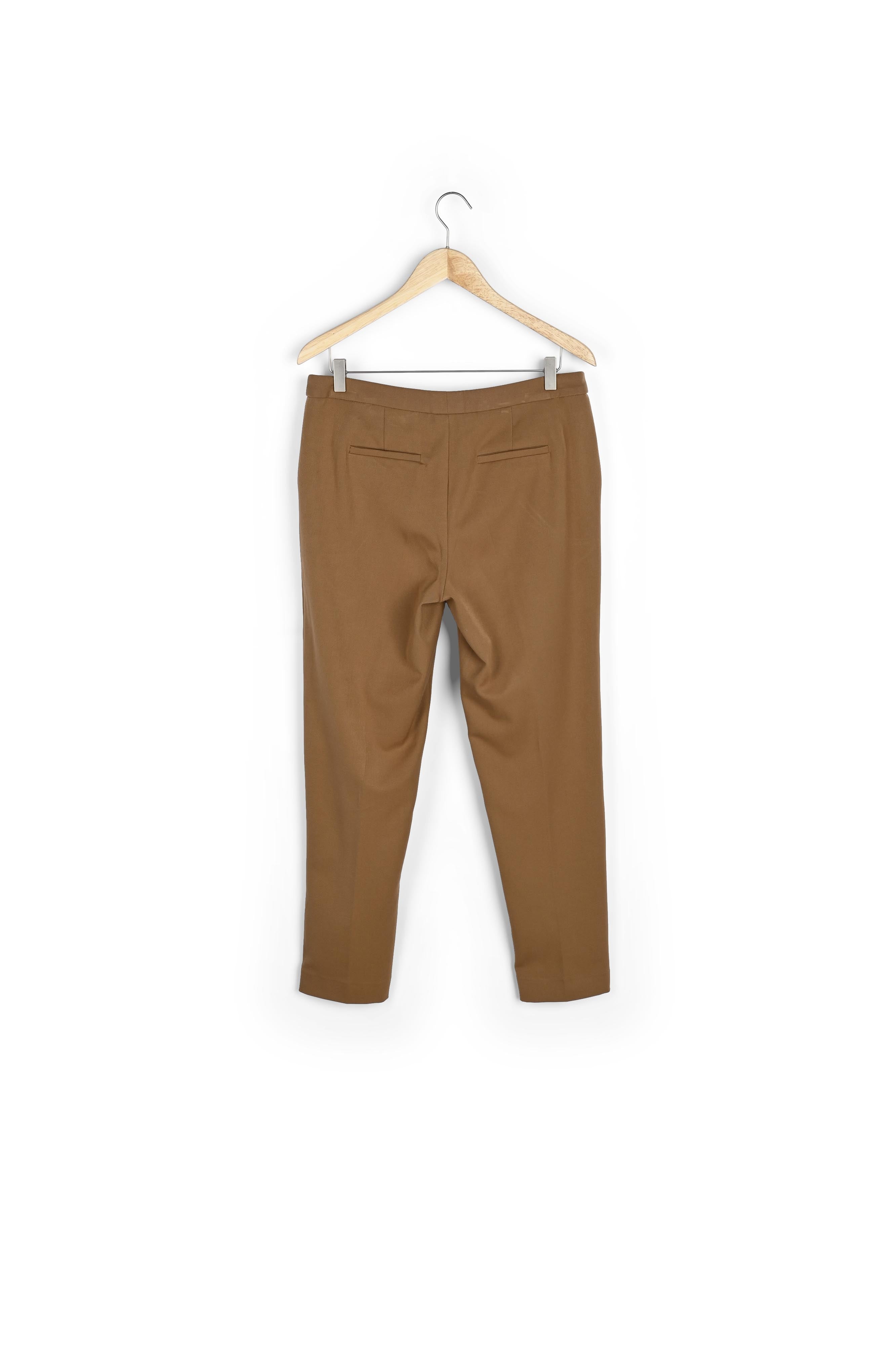 Pantalon cigarette de tailleur camel Harry Faume - seconde main