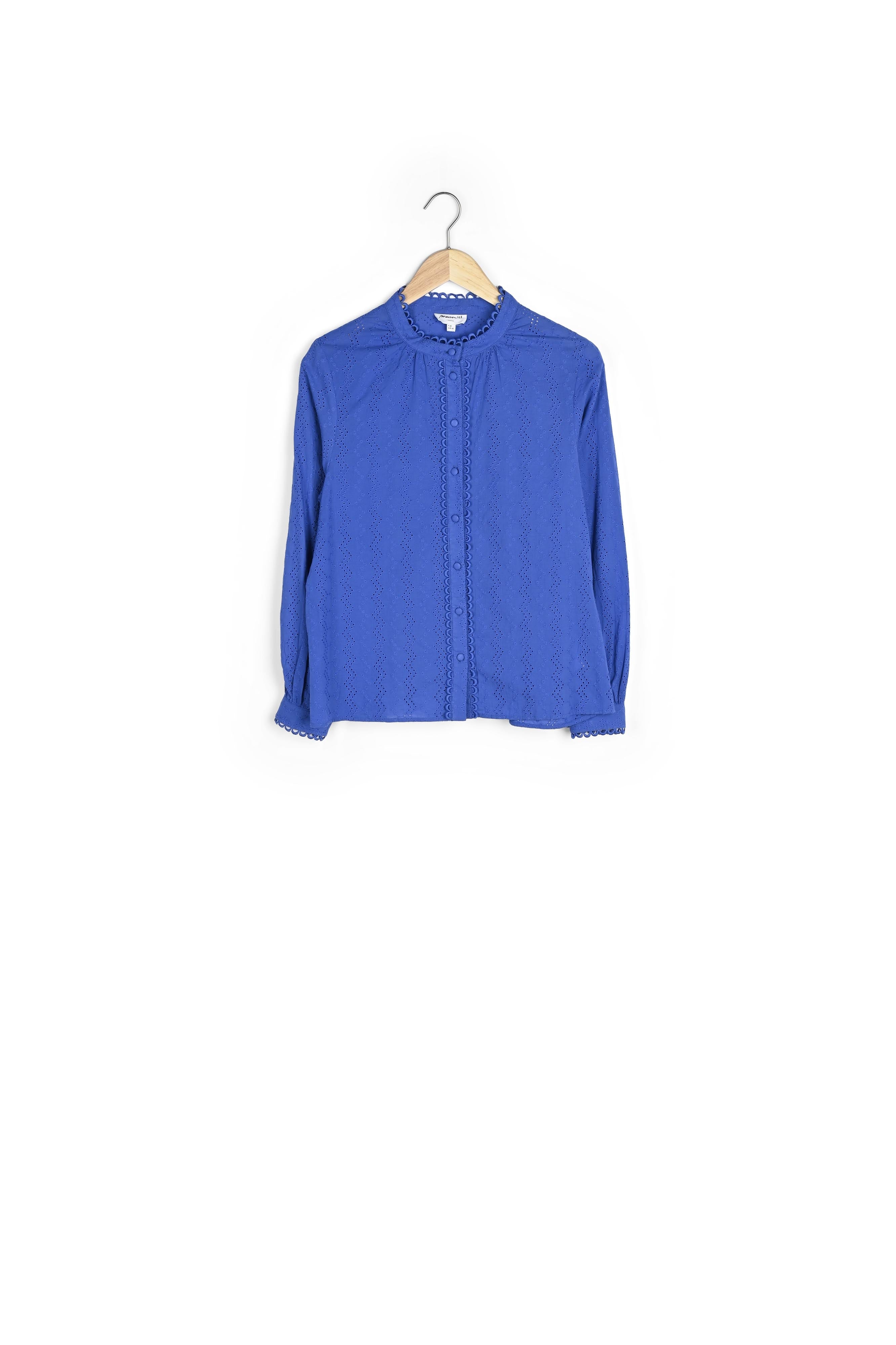 Blouse en coton brodé myosotis Tiffany Faume - seconde main