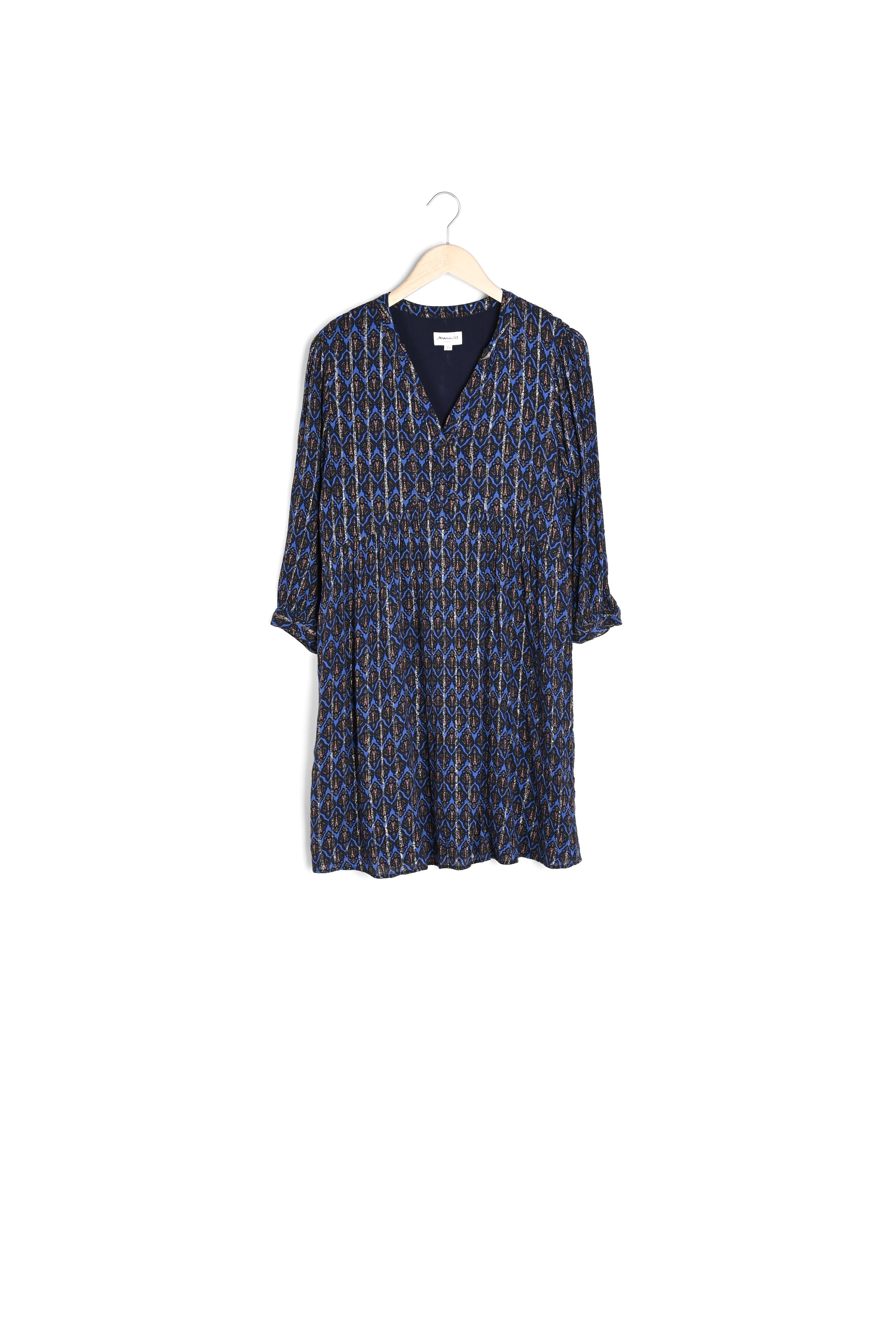 Robe courte imprimée bleu marine Calypso Faume - seconde main