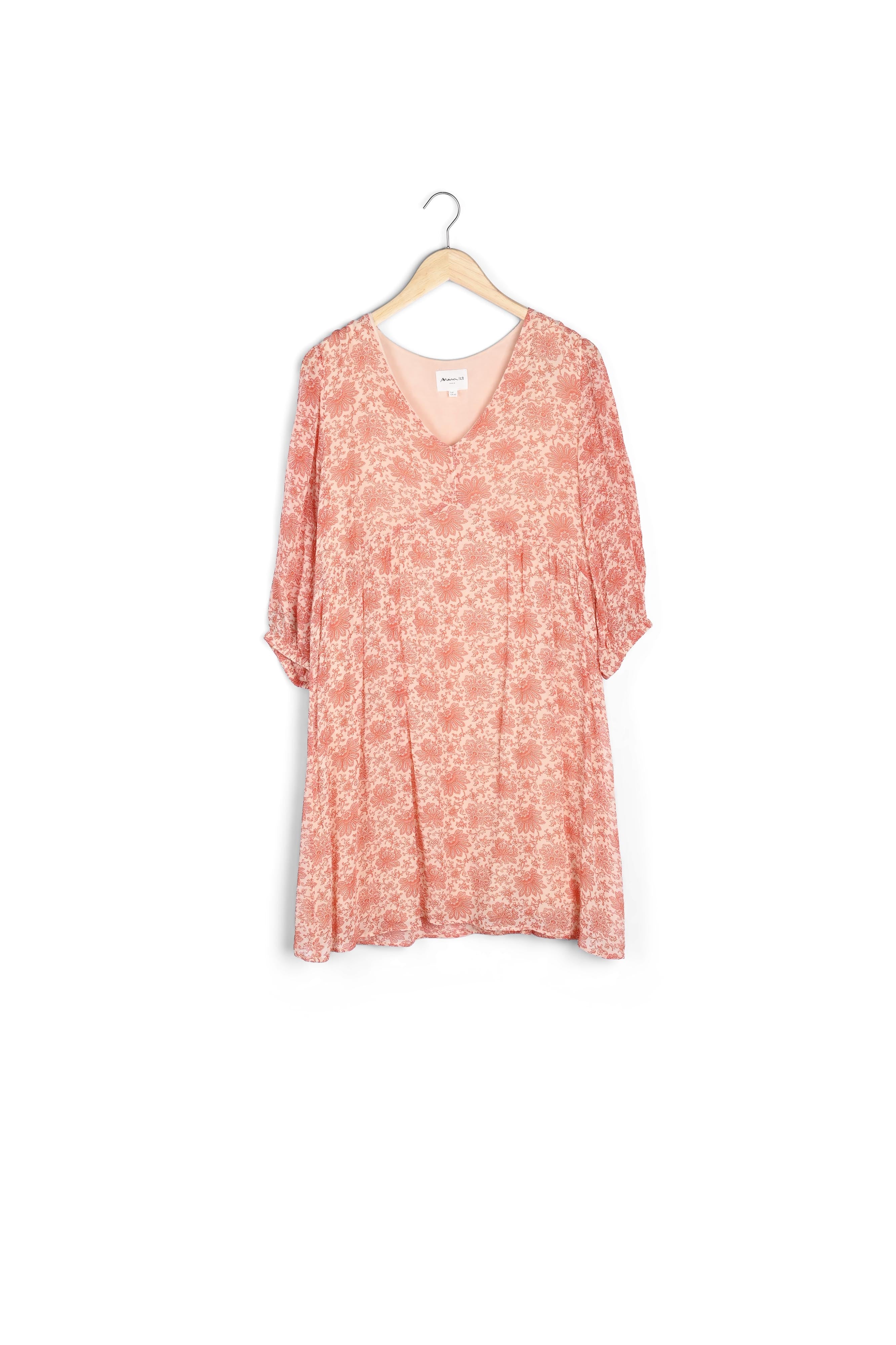 Robe courte légère imprimée pêche Sirielle Faume - seconde main