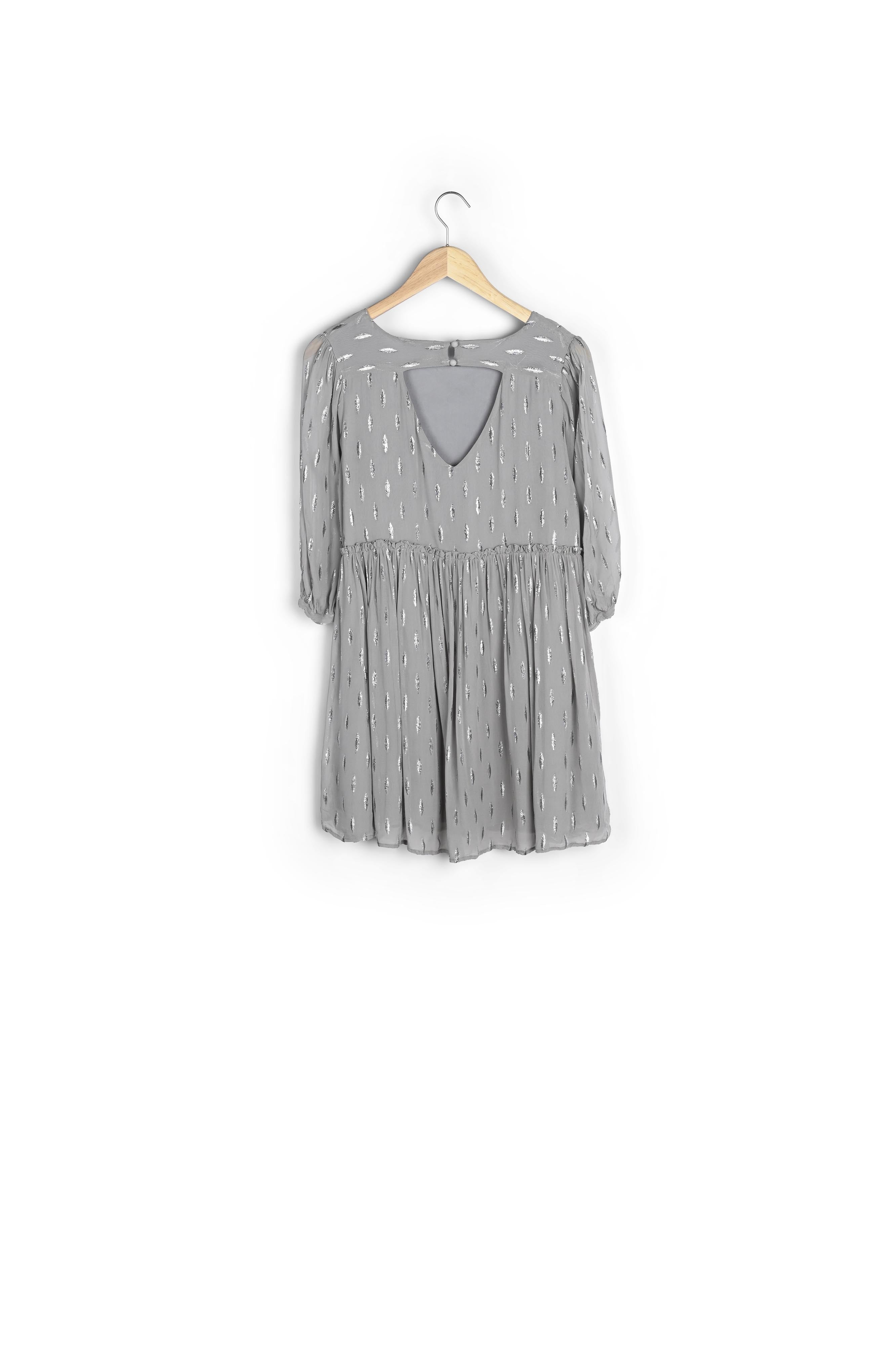 Robe gris chiné lurex Océane Faume - seconde main