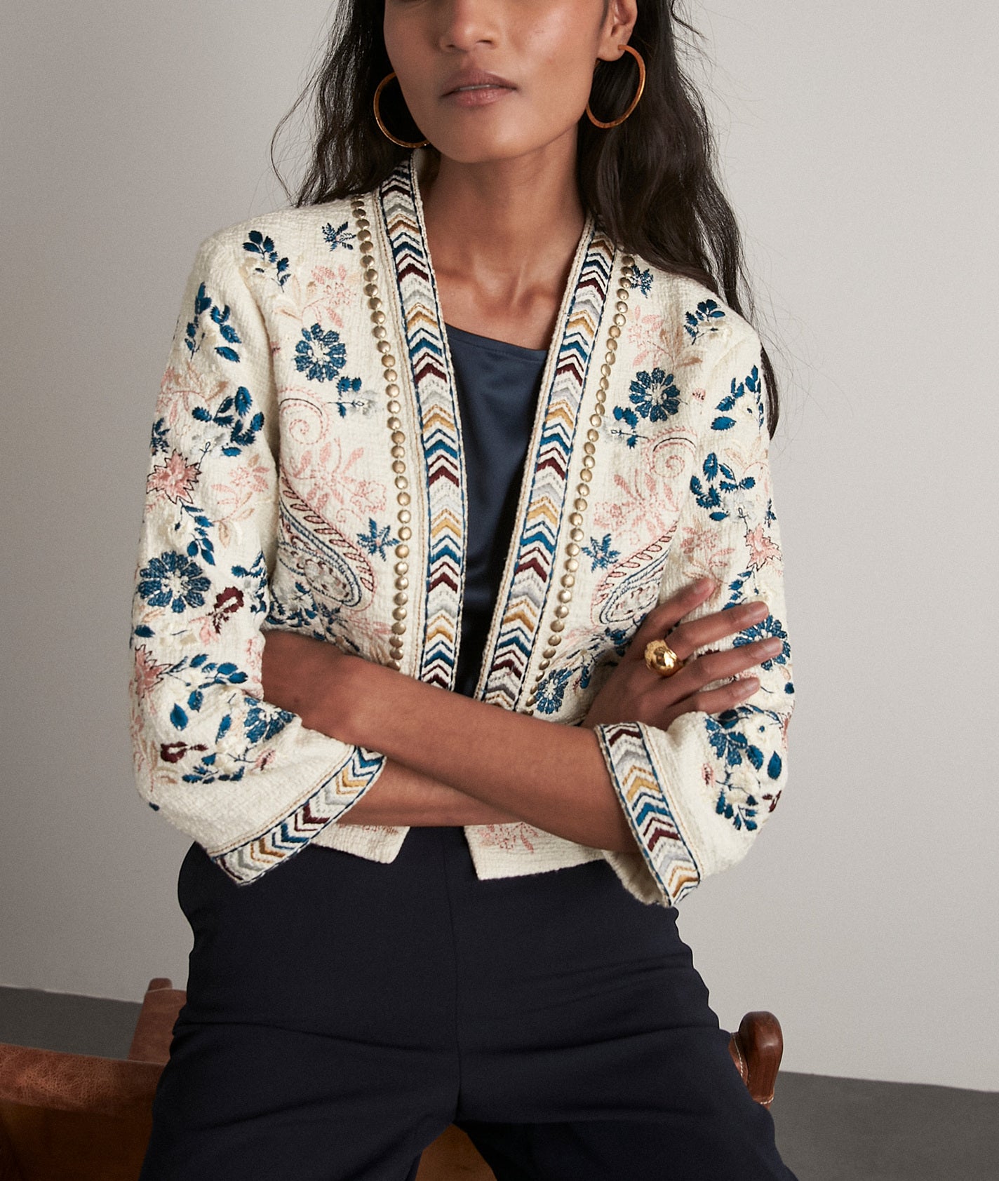 Veste brodé à la main Dora Faume - seconde main