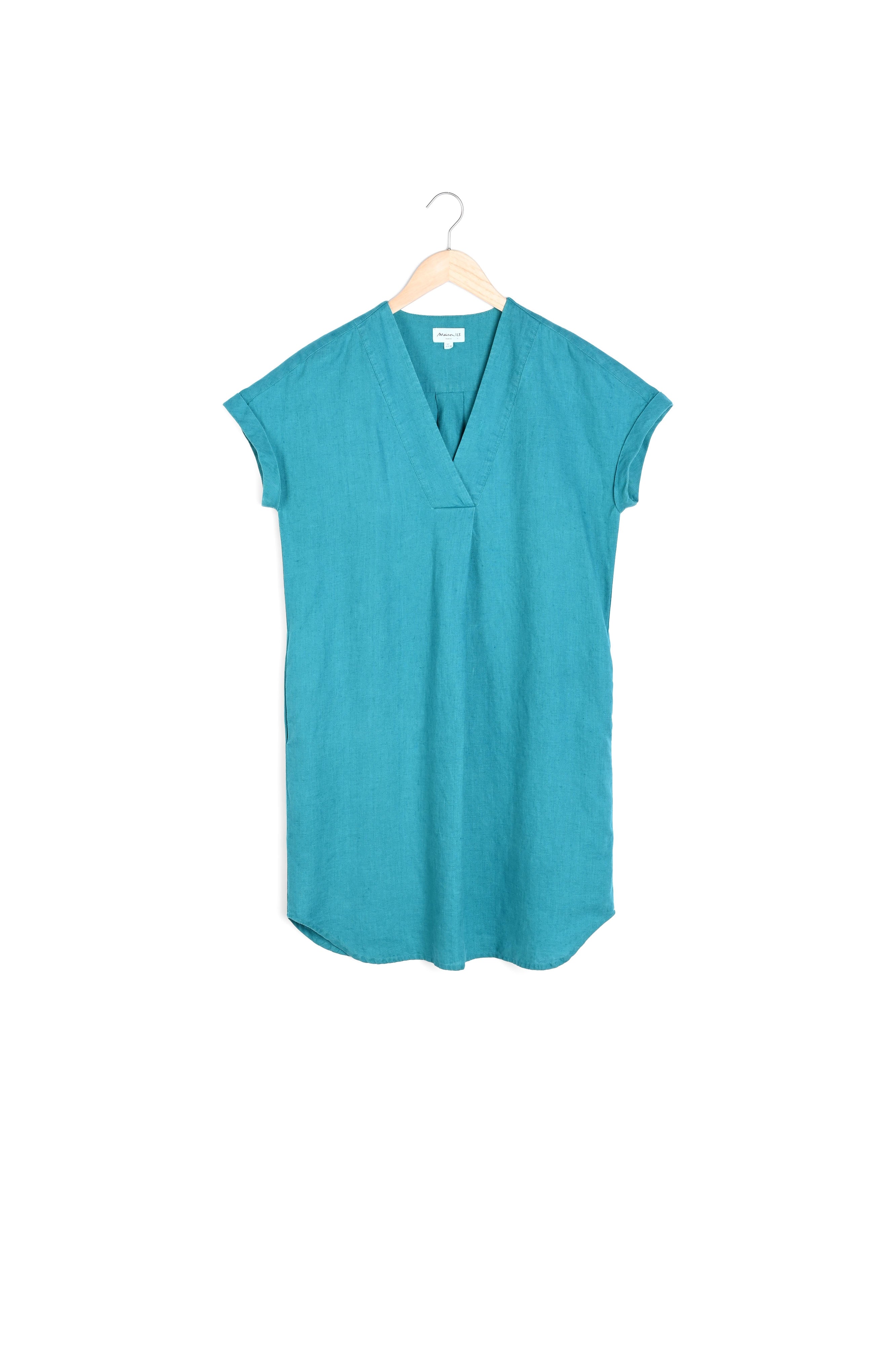 Robe en lin verte Christina Faume - seconde main