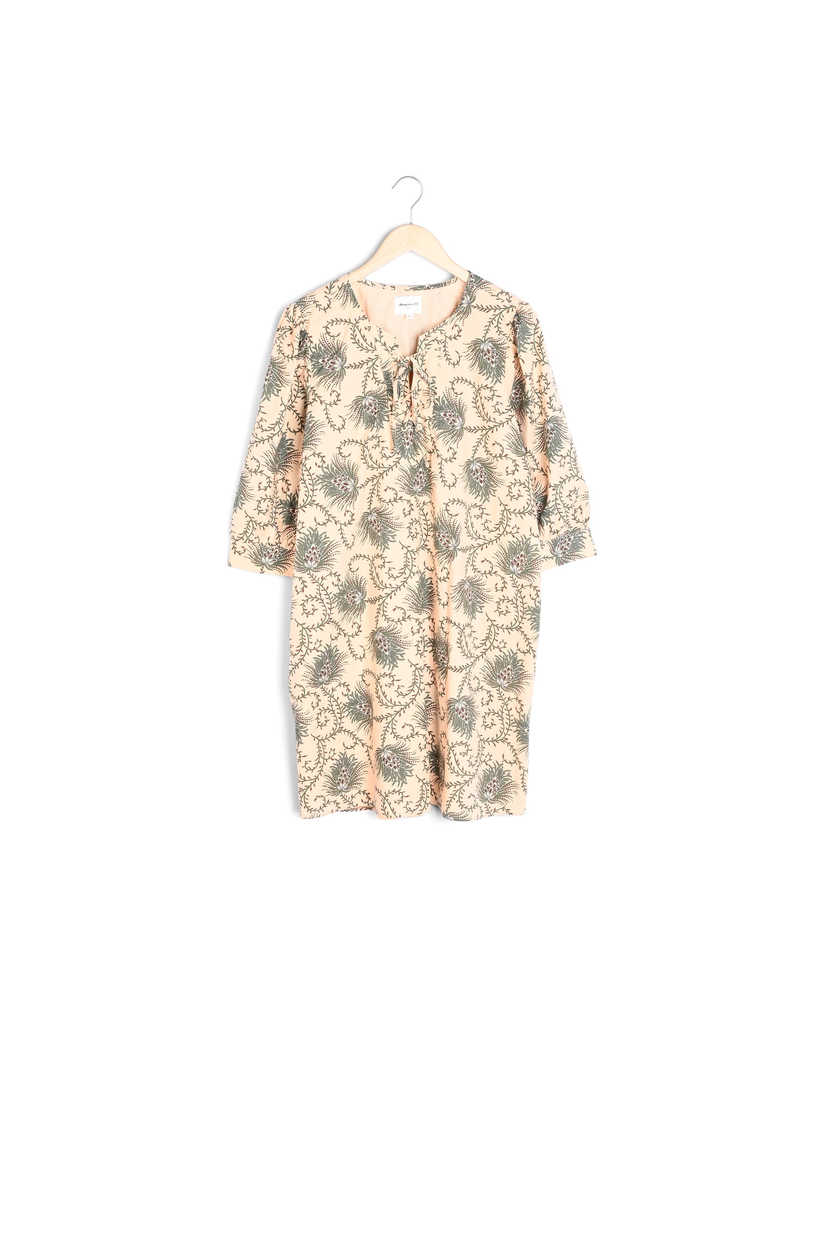 Robe droite en coton imprimé kaki Sherazade Faume - seconde main