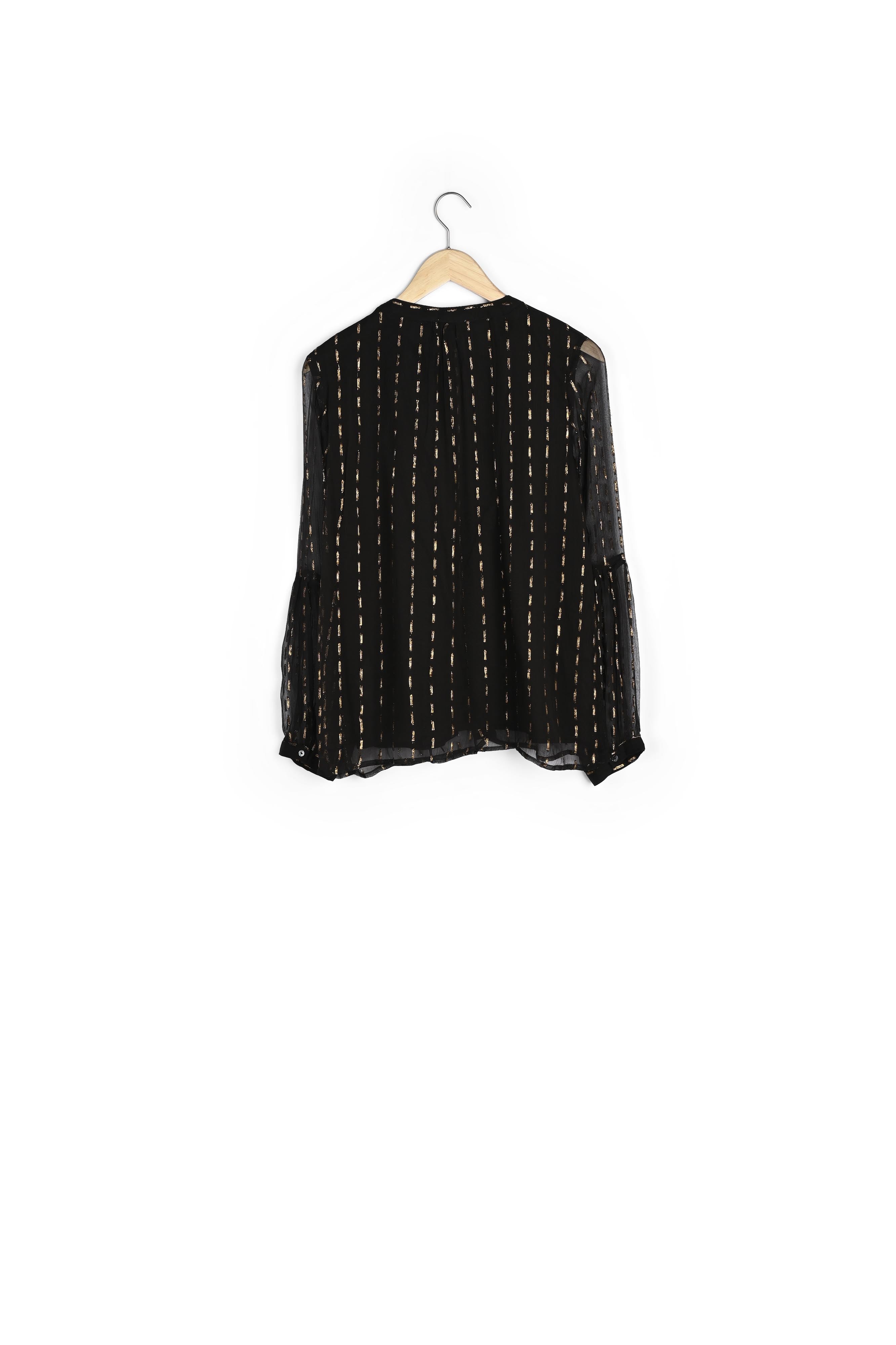 Chemise noire en lurex Melissa Faume - seconde main