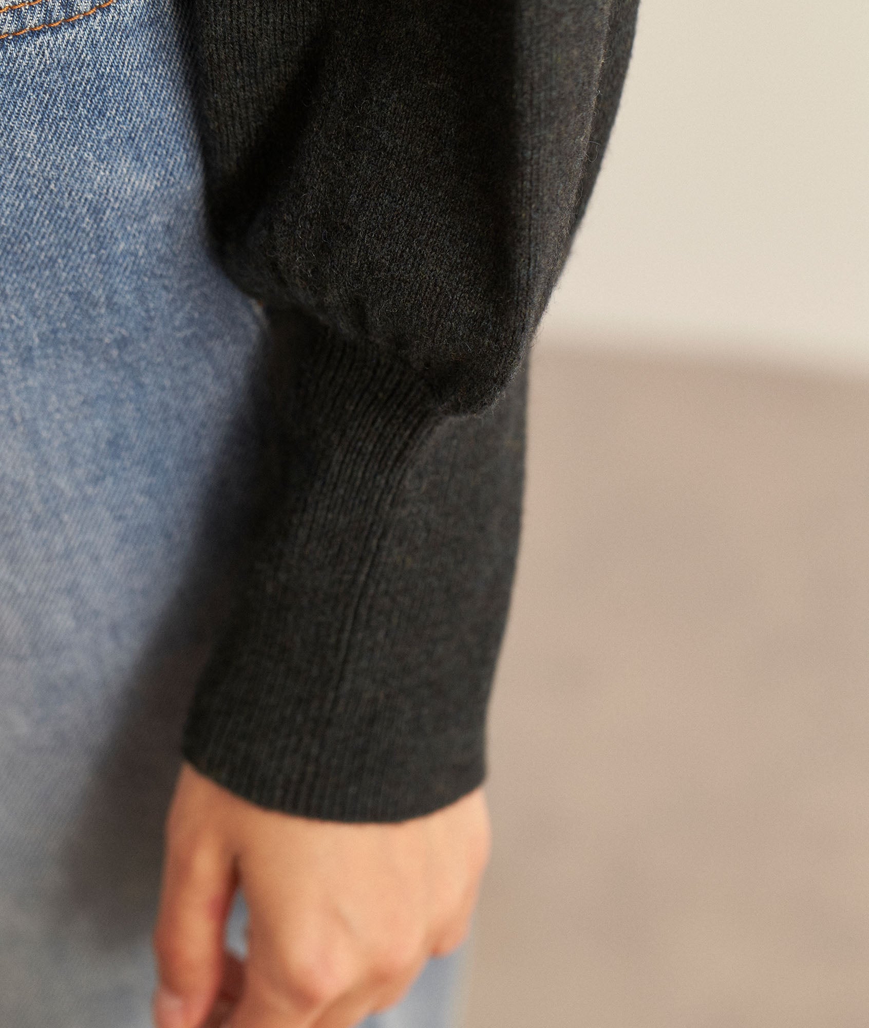 Pull en laine responsable et yack vert Bright Faume - seconde main