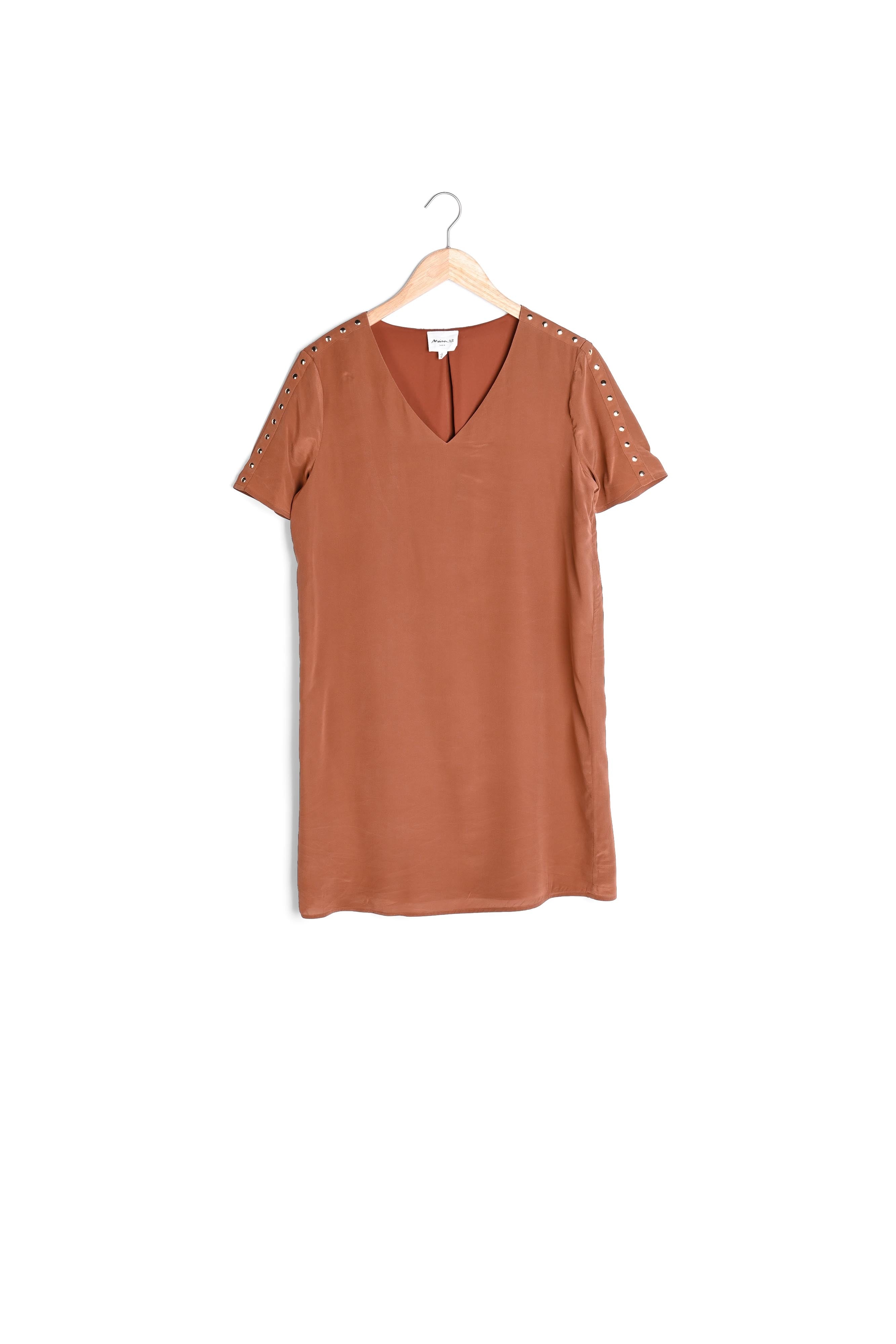 Robe en soie caramel Cheryl Faume - seconde main