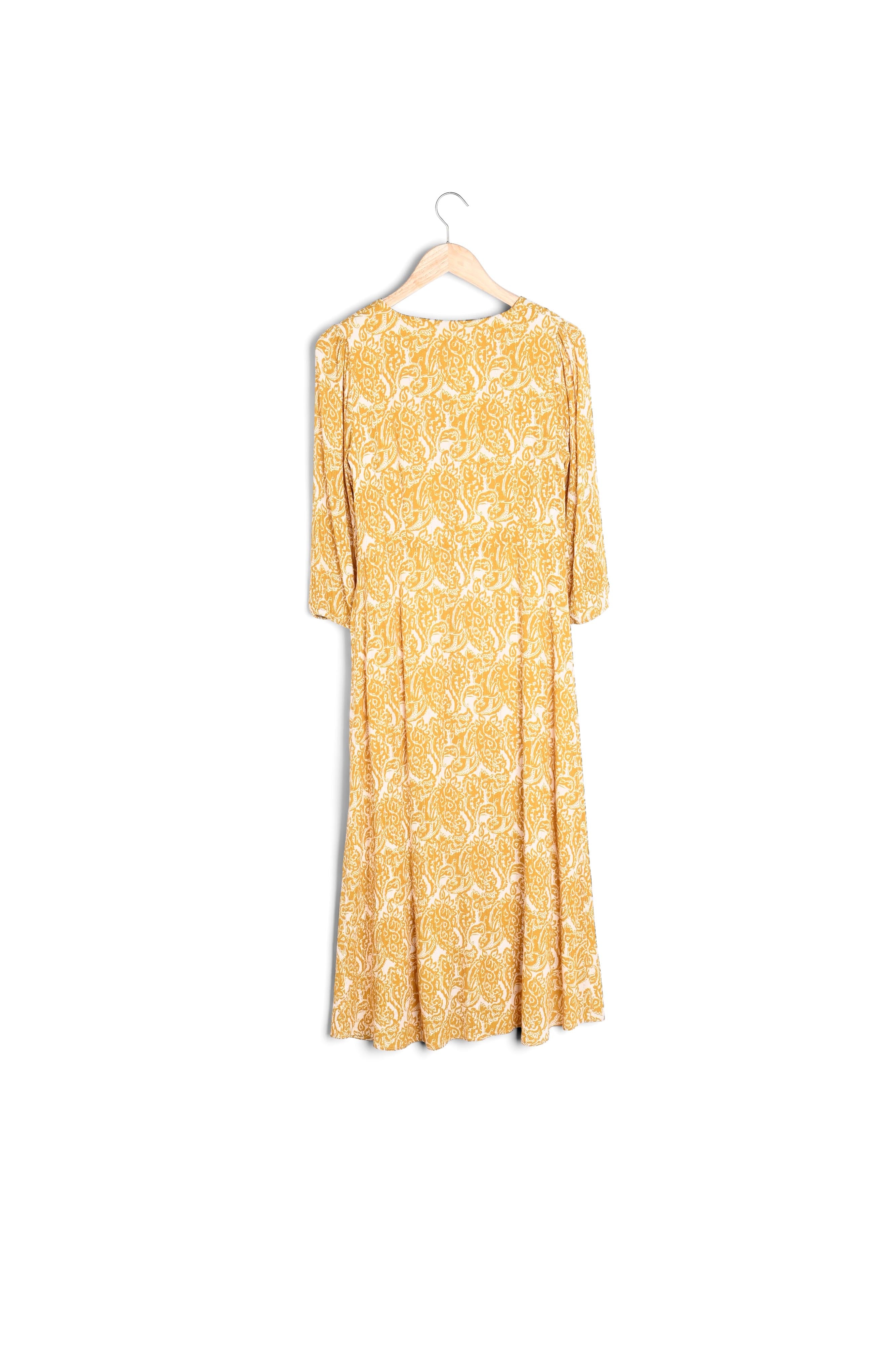 Robe chemise bohème jaune Laurie Faume - seconde main