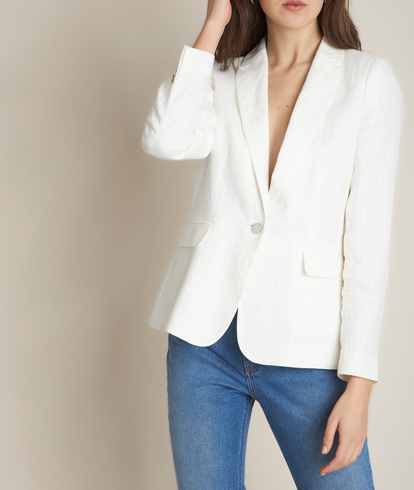 Veste en lin rayée Lenny Faume - seconde main