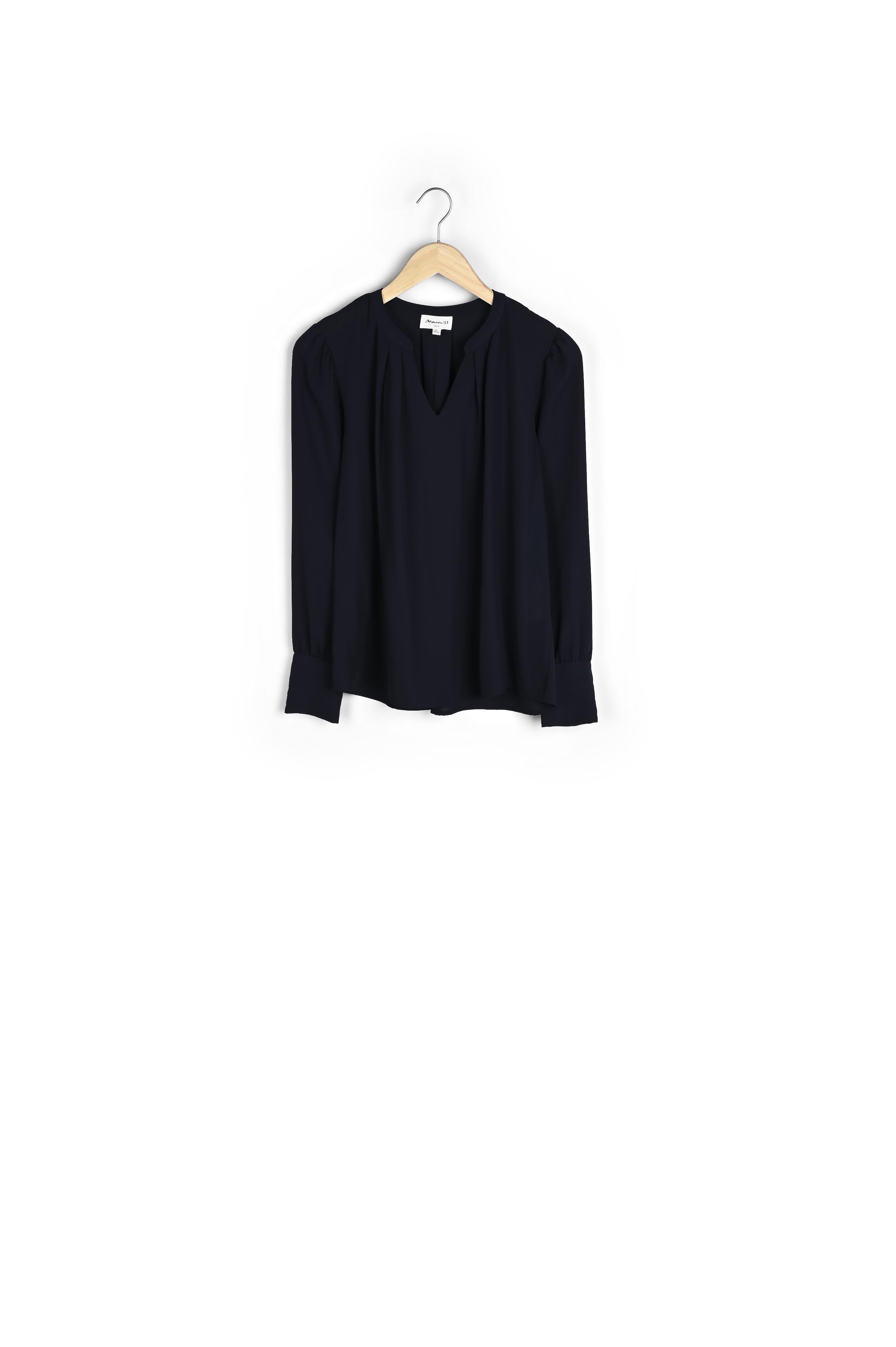 Blouse fluide et structurée marine Adixia Faume - seconde main