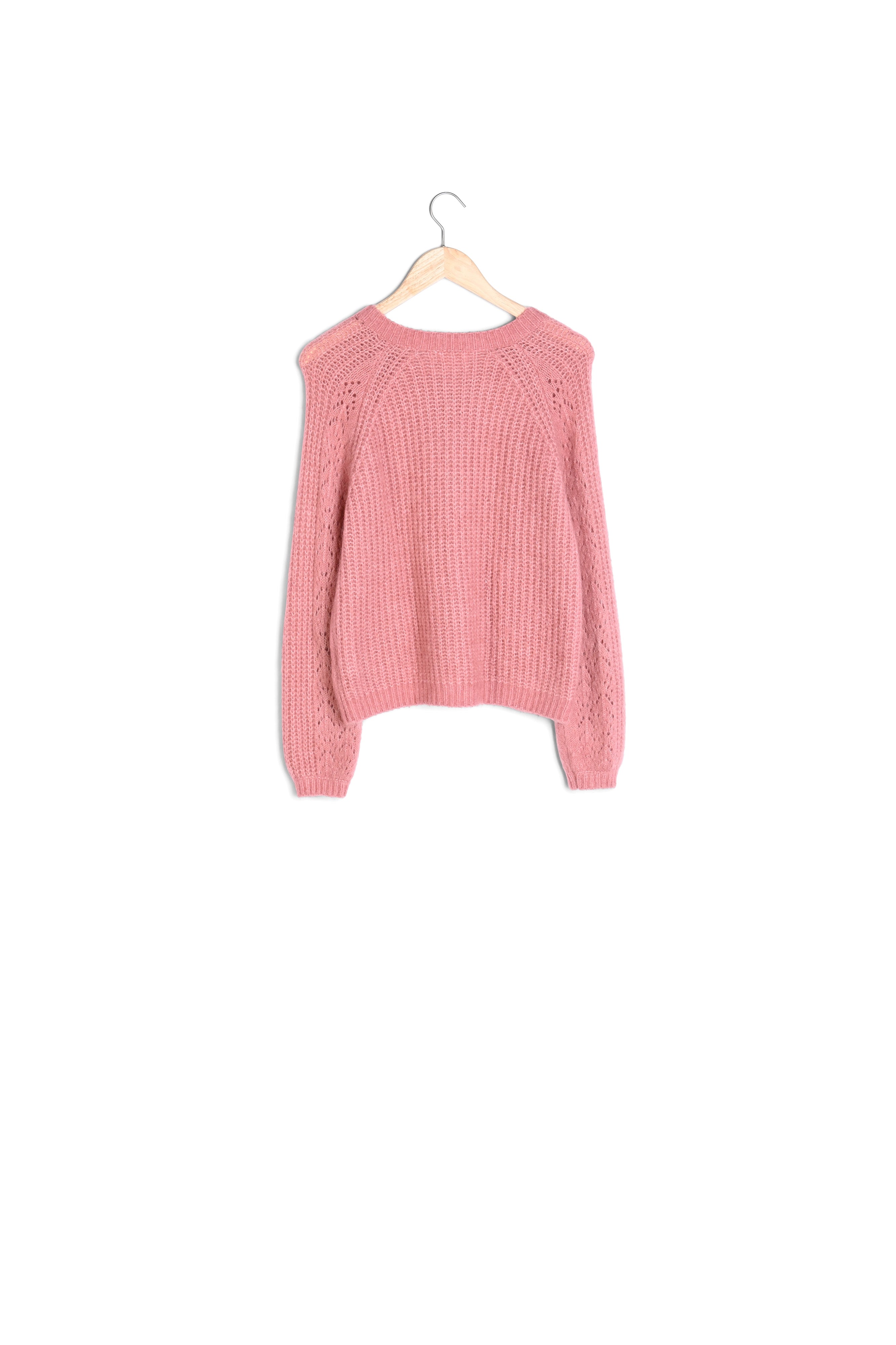 Gilet en laine mélangée rose Ary Faume - seconde main