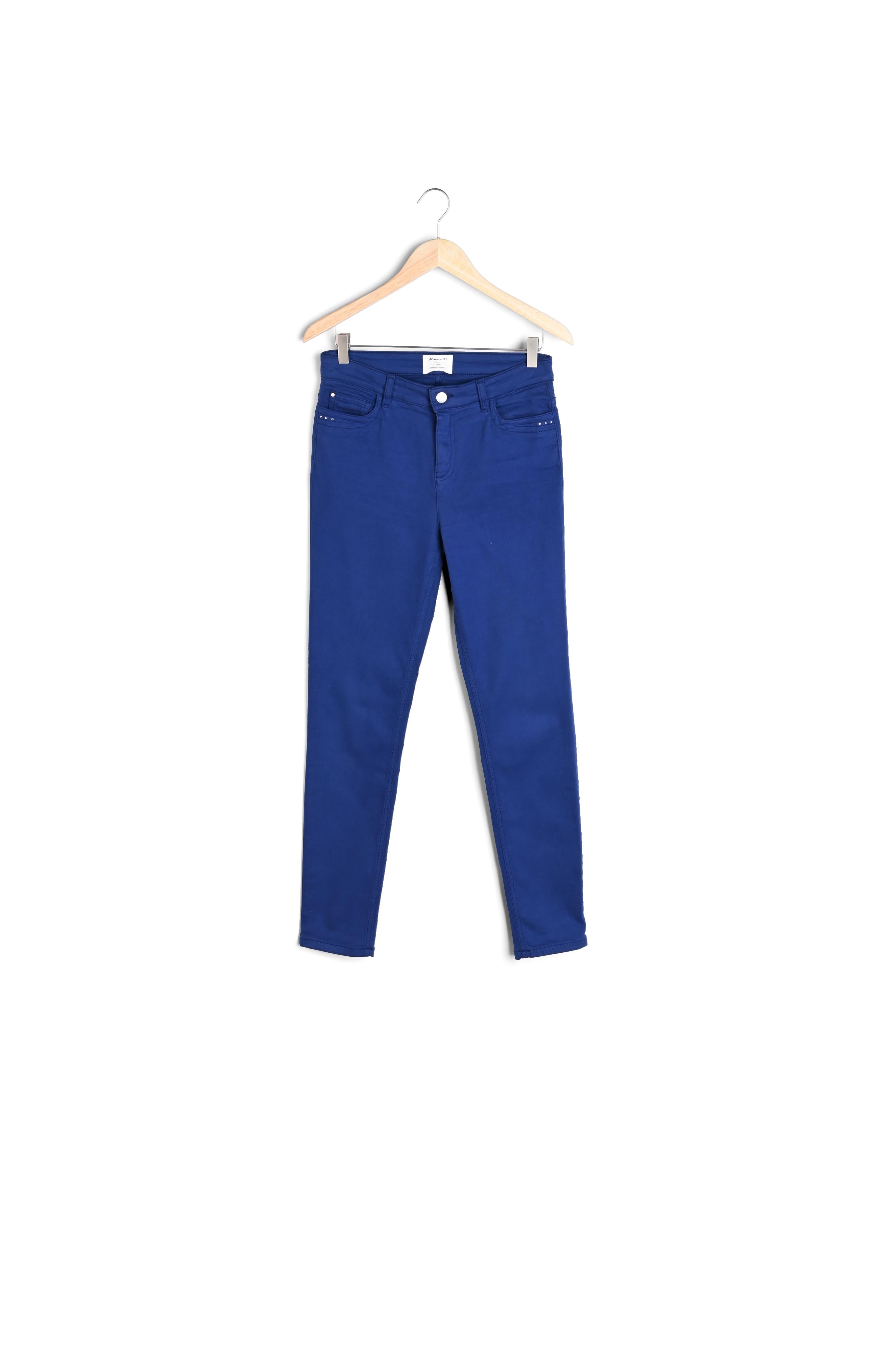 L'iconique slim jean en coton recyclé bleu Suzy Faume - seconde main