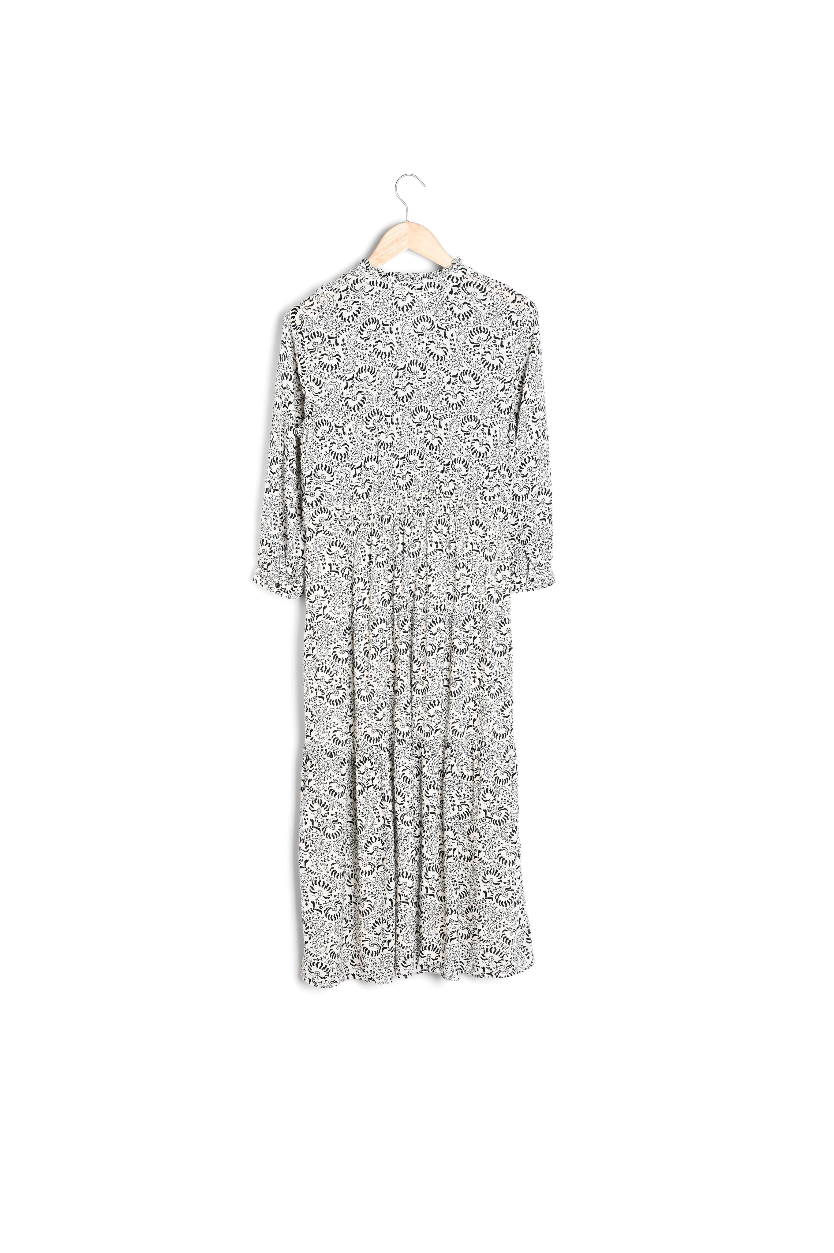 Robe longue écrue imprimée Carola Faume - seconde main