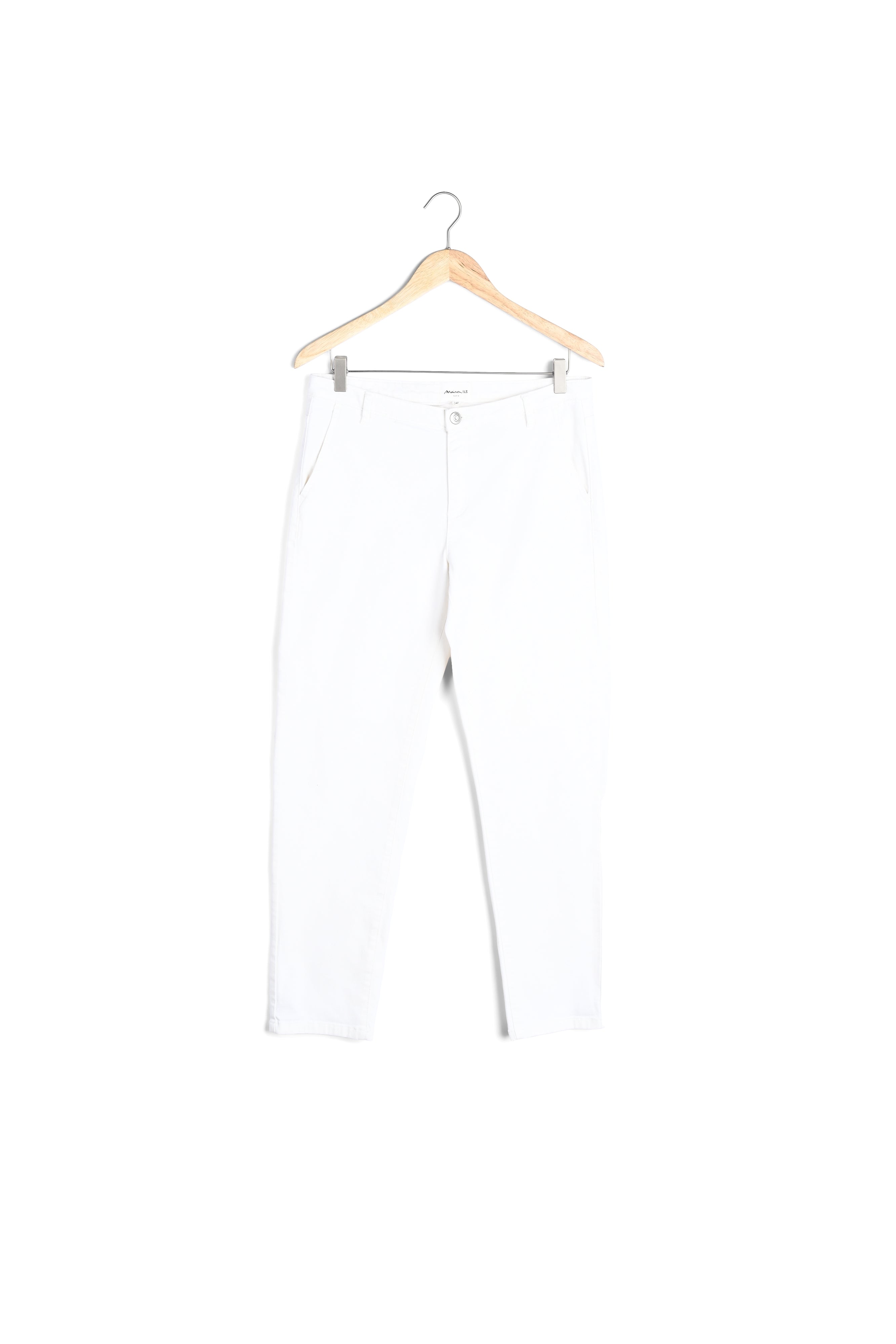 Jean blanc en coton blanc cassé Francis Faume - seconde main