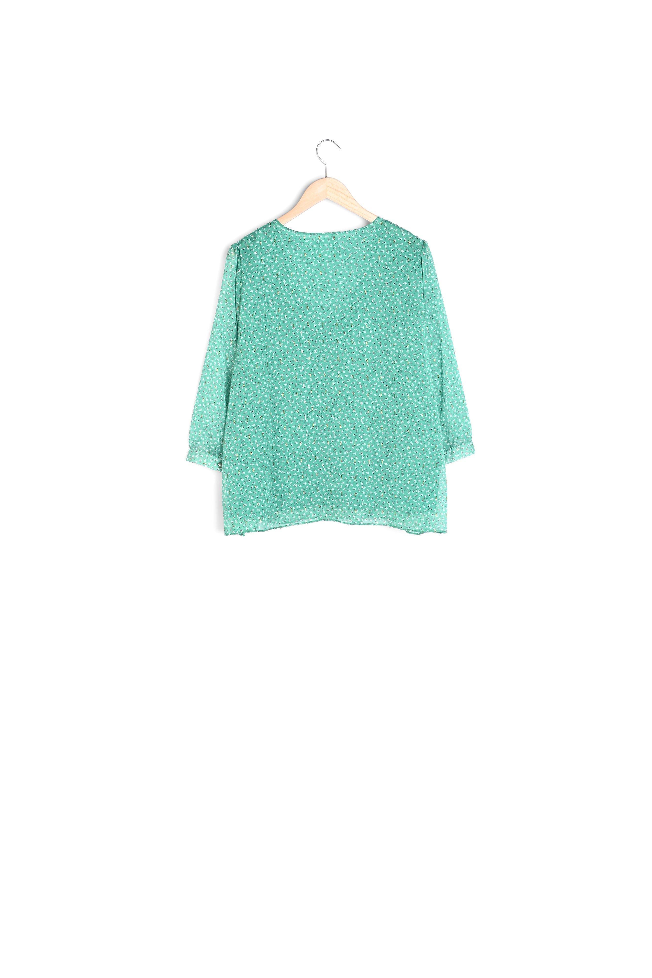 Blouse plissée imprimée Eva Faume - seconde main