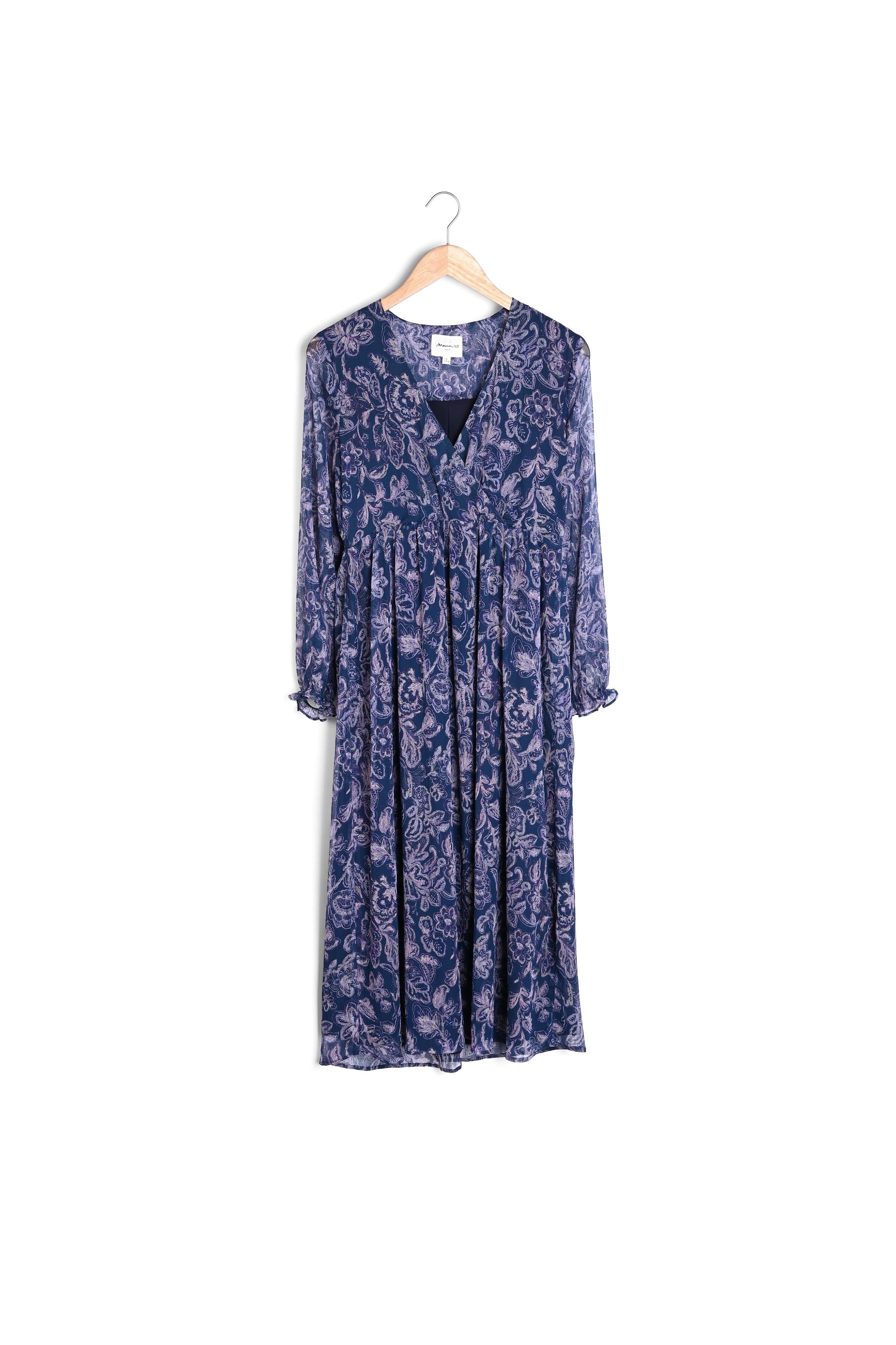 Robe longue bleue imprimée Louise Faume - seconde main