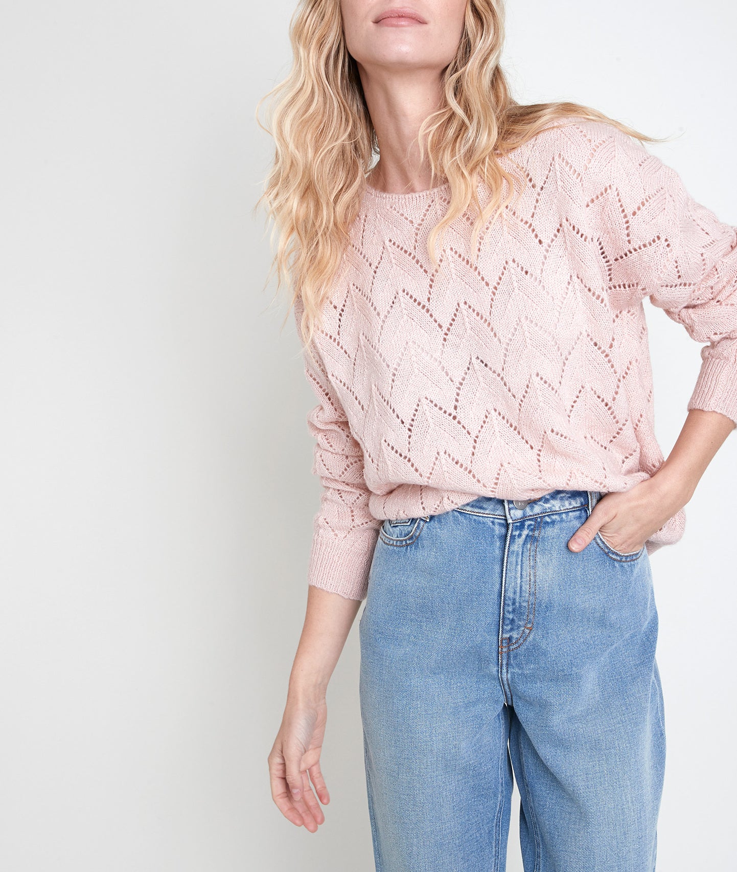 Pull poudre ajouré Agathe Faume - seconde main