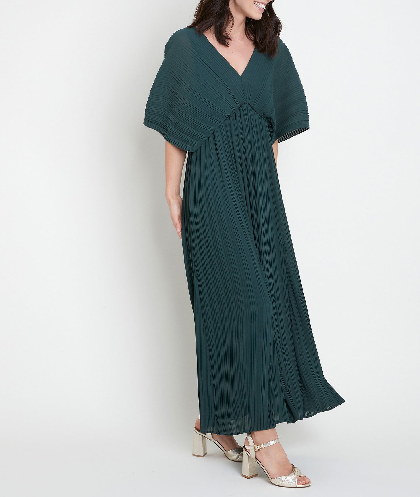 Robe longue plissée cyprès Marion Faume - seconde main