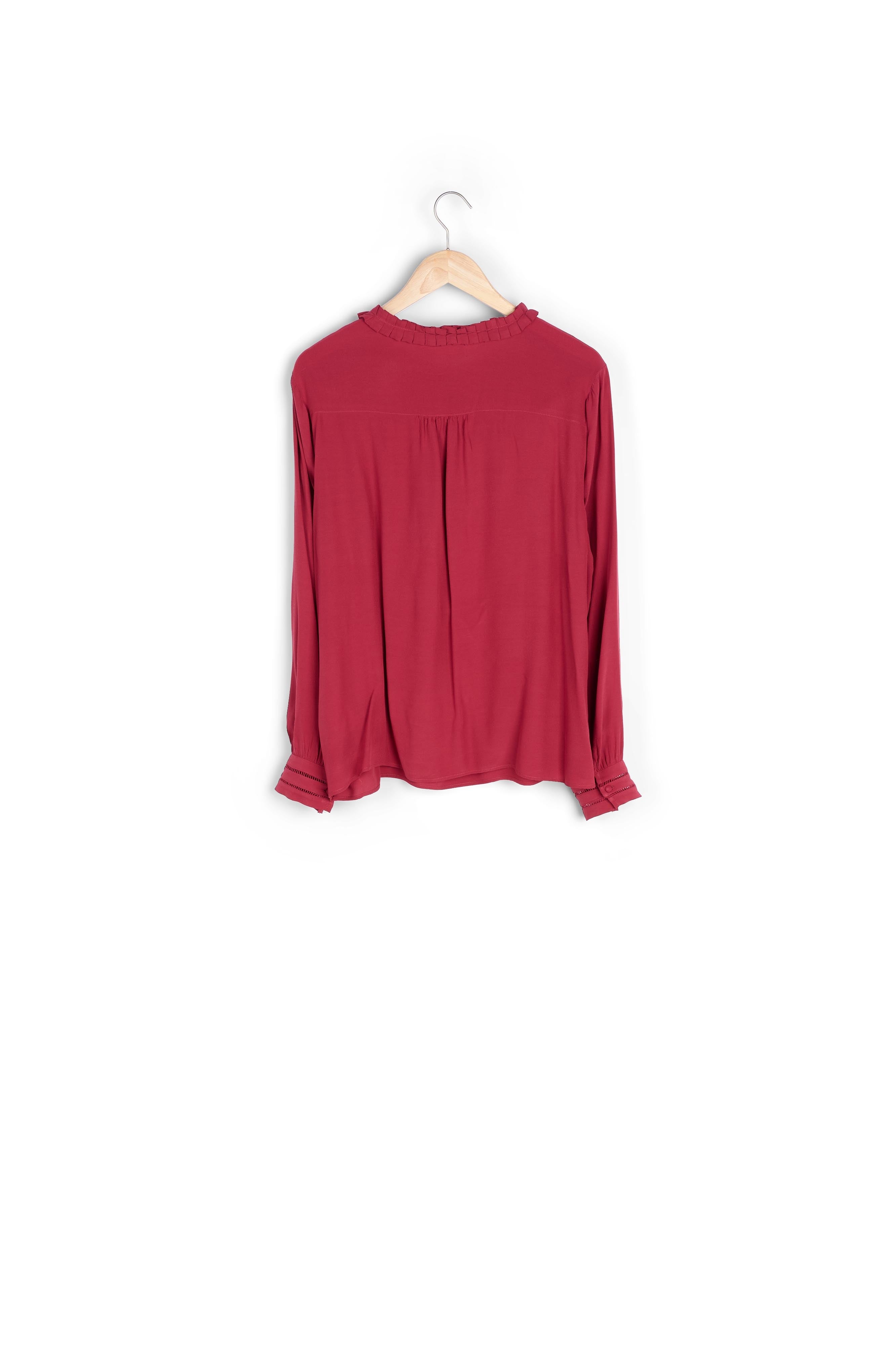 Blouse à col plissé porto Elorine Faume - seconde main